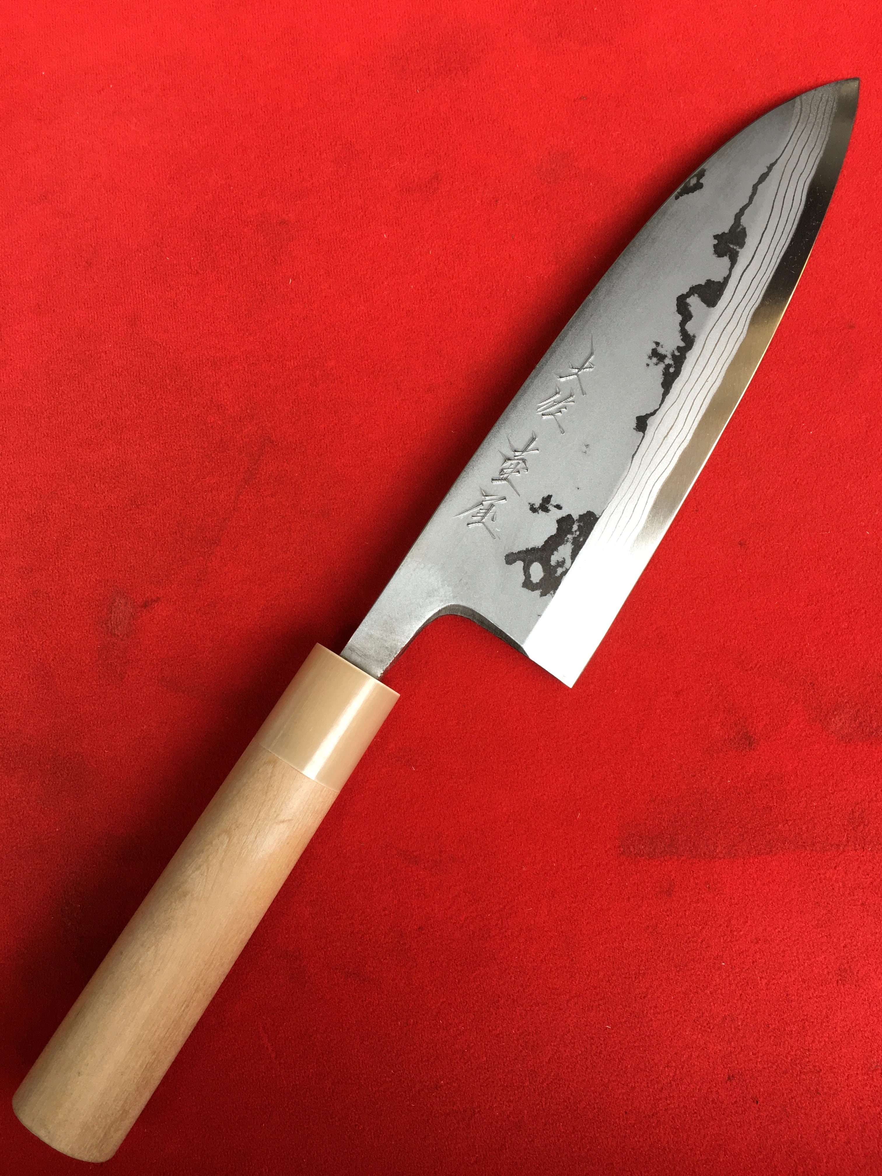 出刃包丁 多層鋼 5寸（安来青鋼・片刃） | 龍河洞の土佐打刃物・土佐