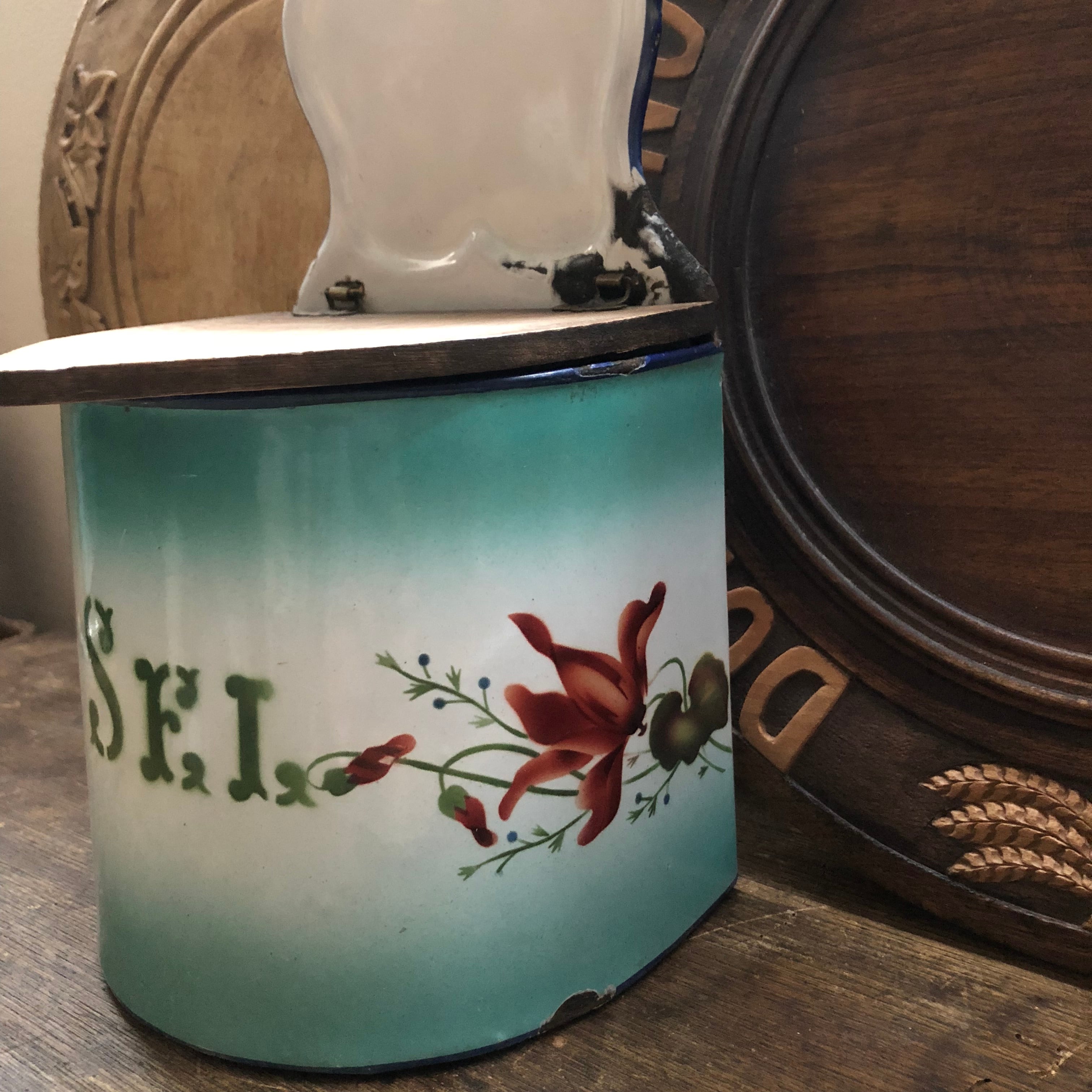 japy ホーロー セル缶 SEL ソルト缶 フランス アンティーク キッチン