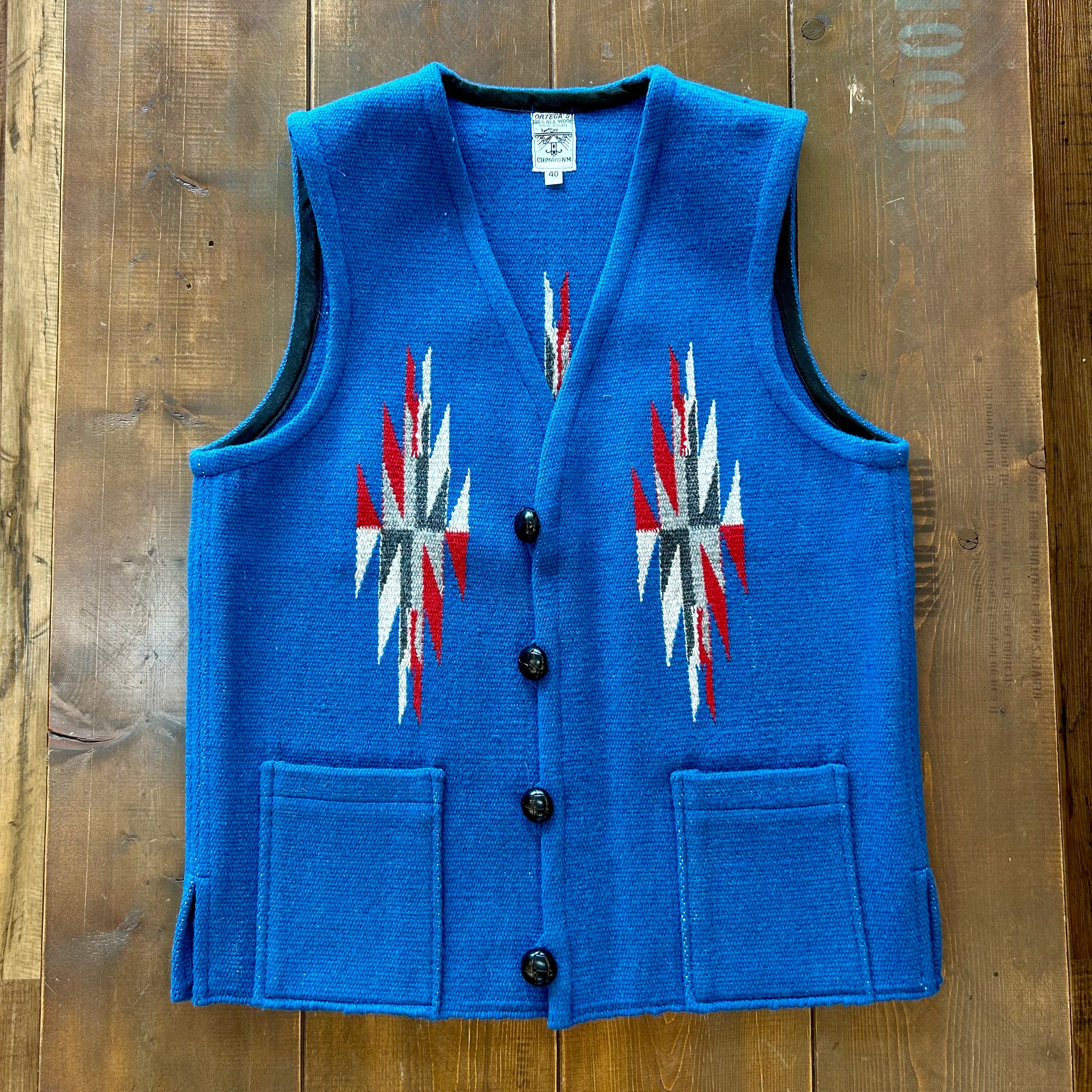 オルテガ(ORTEGA'S) CHIMAYO VEST LONG SELINA BLUE【40