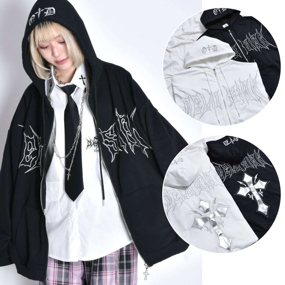 メタルクロスZIPパーカー | VOLCAN&APHRODITE