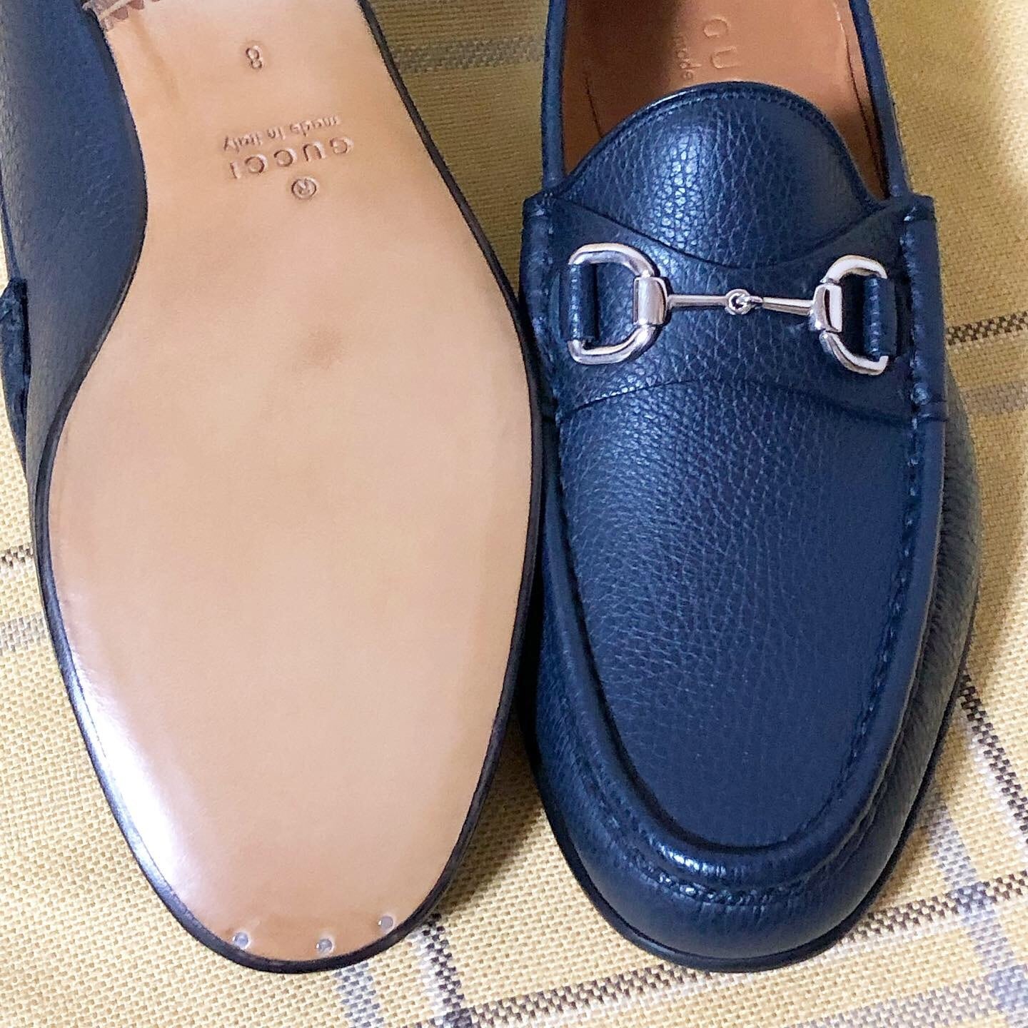 新品 GUCCI グッチ ビットローファー グレインレザー 青 | Room Style