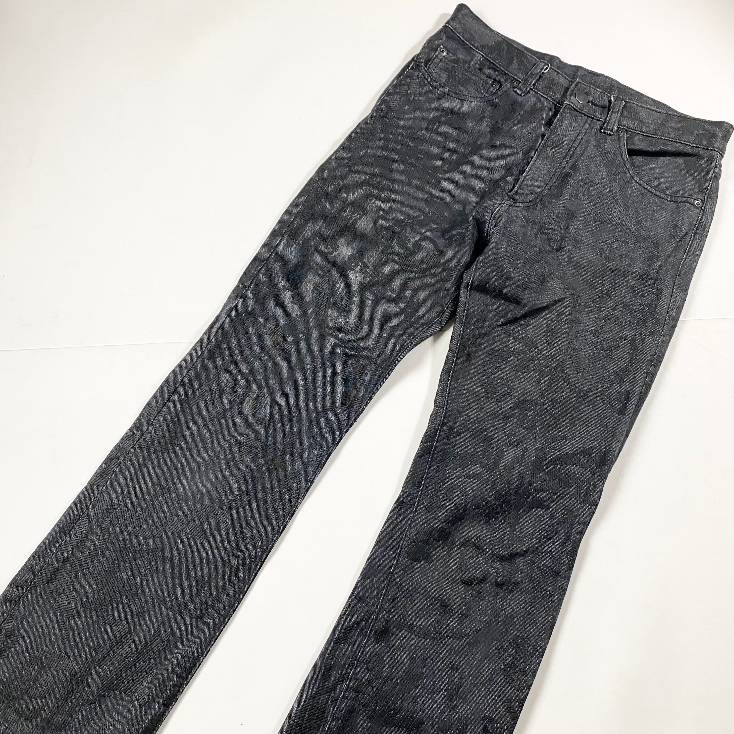 vintage YOSHIYUKI KONISHI (FICCE) paisley printed black denim