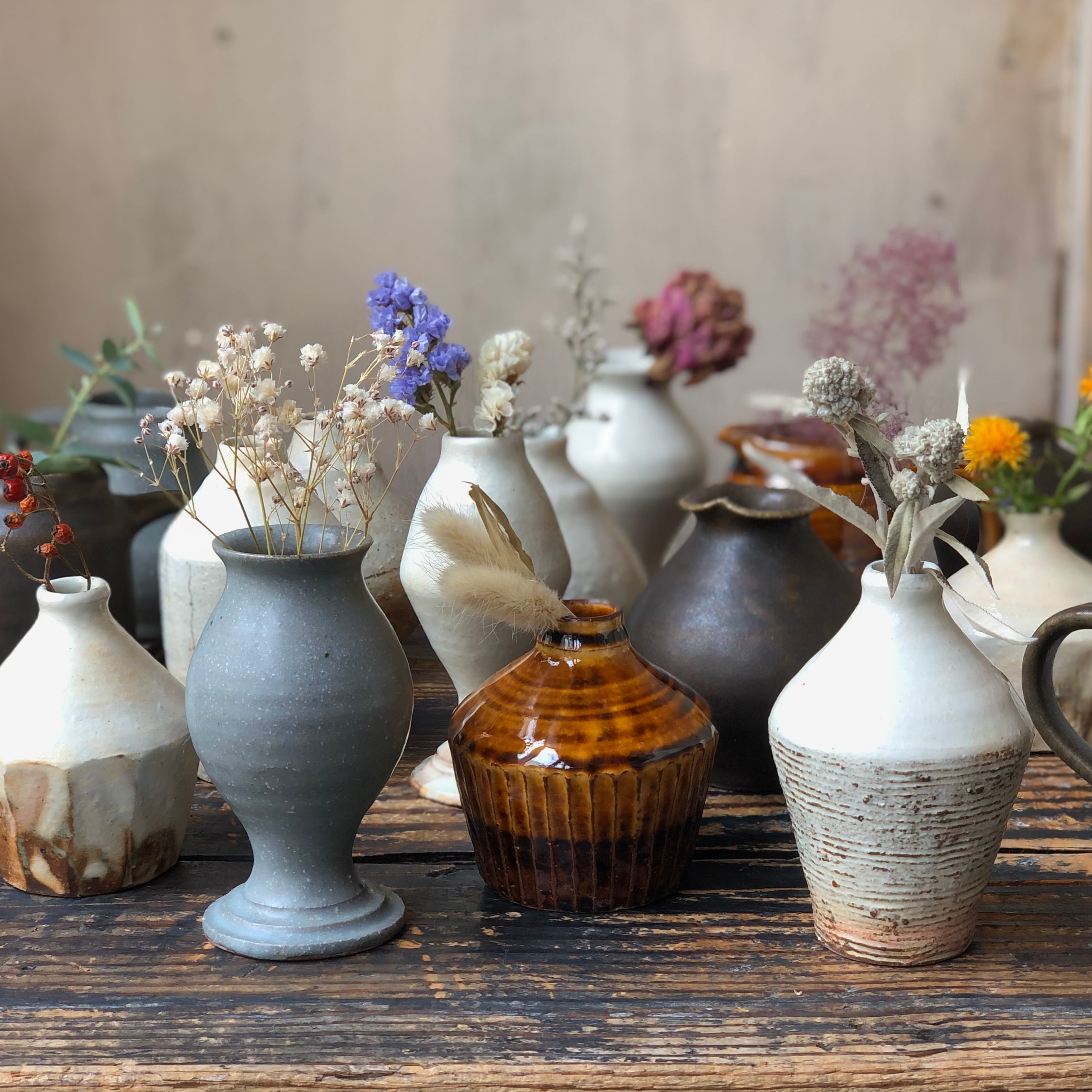 古信楽焼 小壺 花入れ 落款入り 古信楽焼 小壺 花入れ 落款入り