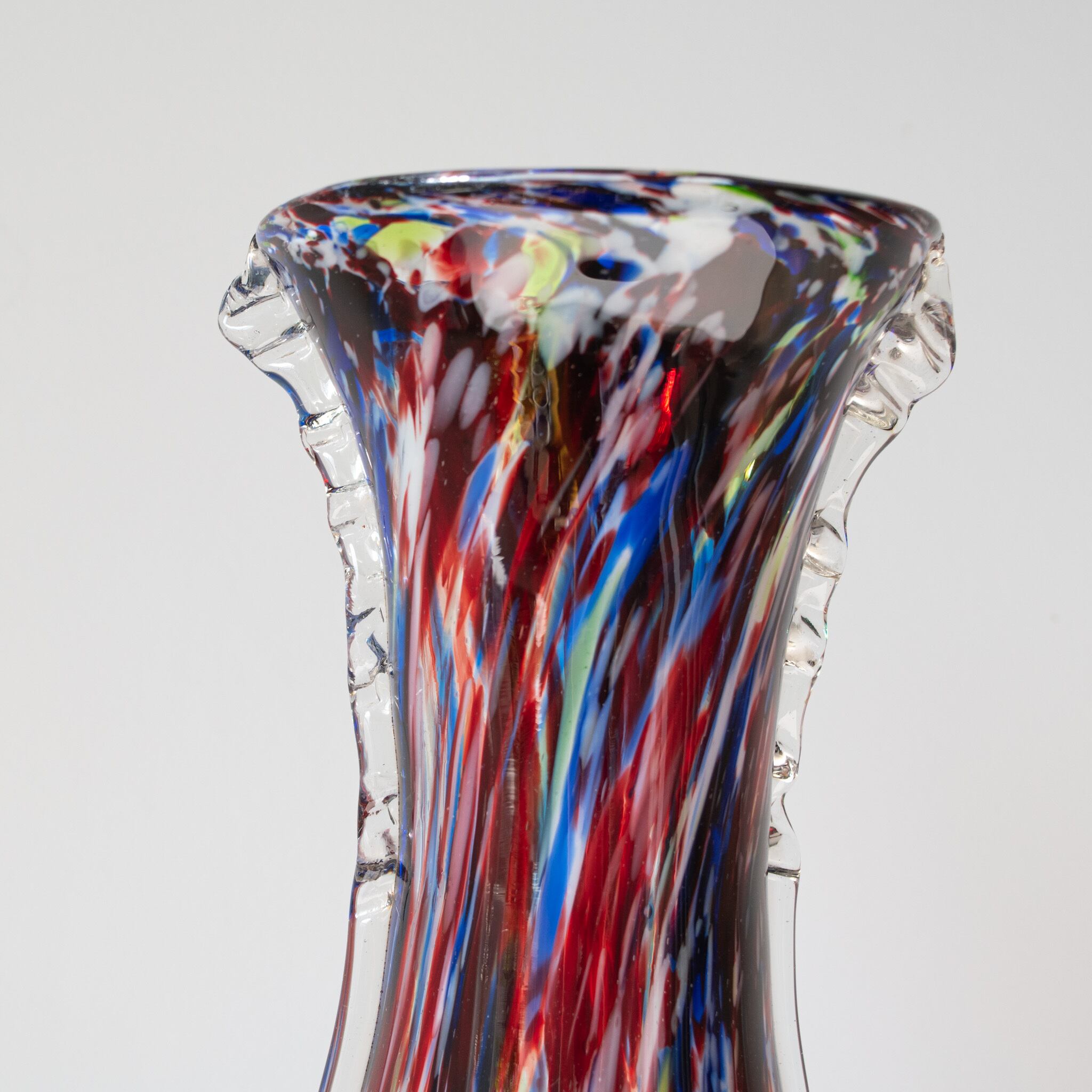 イタリアムラーノガラスの手吹花瓶【ITALY,ヴェネチアガラス】送料無料