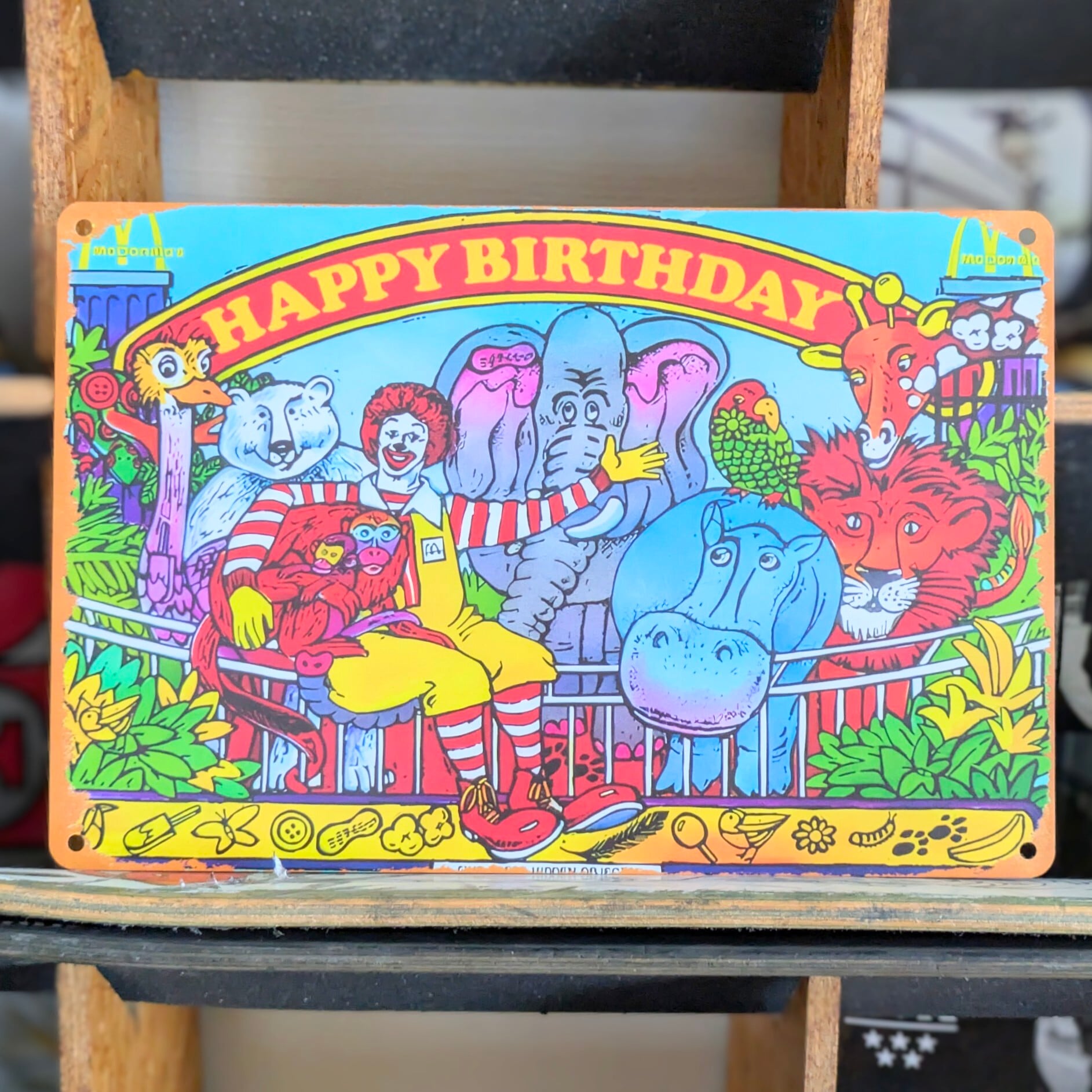 ♧送料無料！ちょうどいいブリキ看板【 McDonald's（ マクドナルド