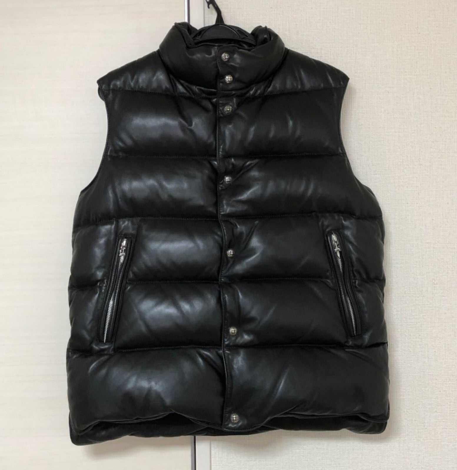 CHROME HEARTS クロムハーツ キムタク着 レザーダウンベスト STIFF