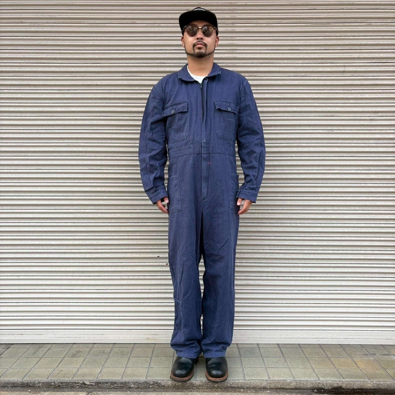 90s イタリア NAVA ワーク カバーオール オールインワン ジャンプ