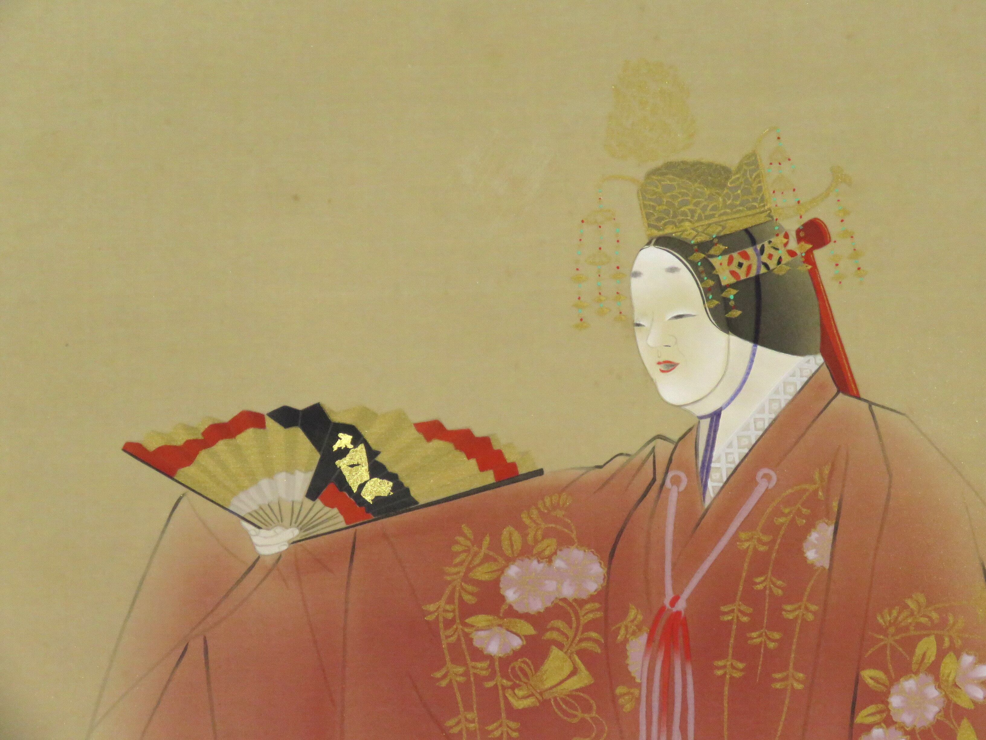 掛軸 金武翠煇 「羽衣」尺五立 現代作家新作掛軸 hanging scroll