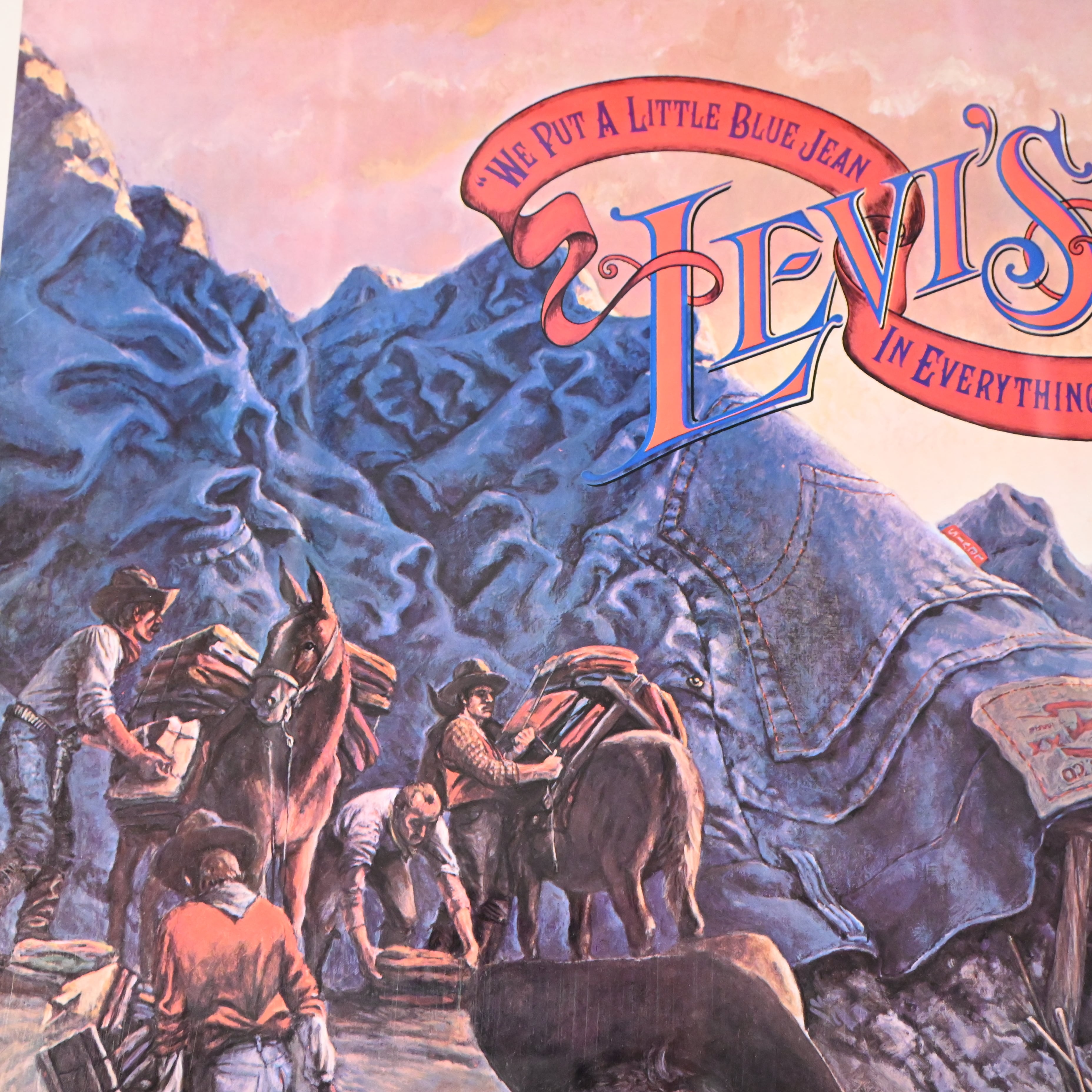 levisポスター 70年代 オリジナル 額無し 72センチ✖️56センチ levis