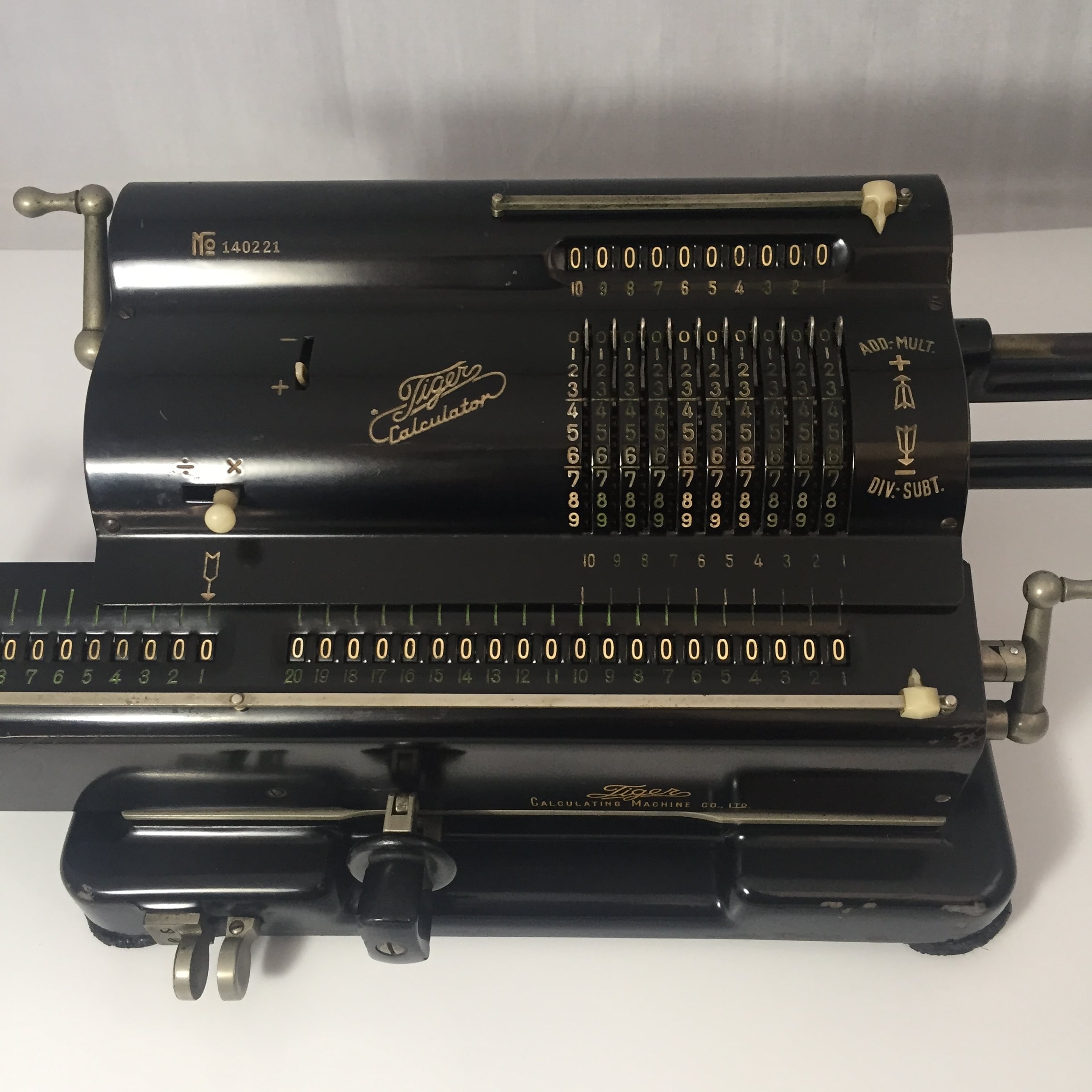 昭和レトロ タイガー機械式計算機 手回し計算機 清掃・メンテナンス