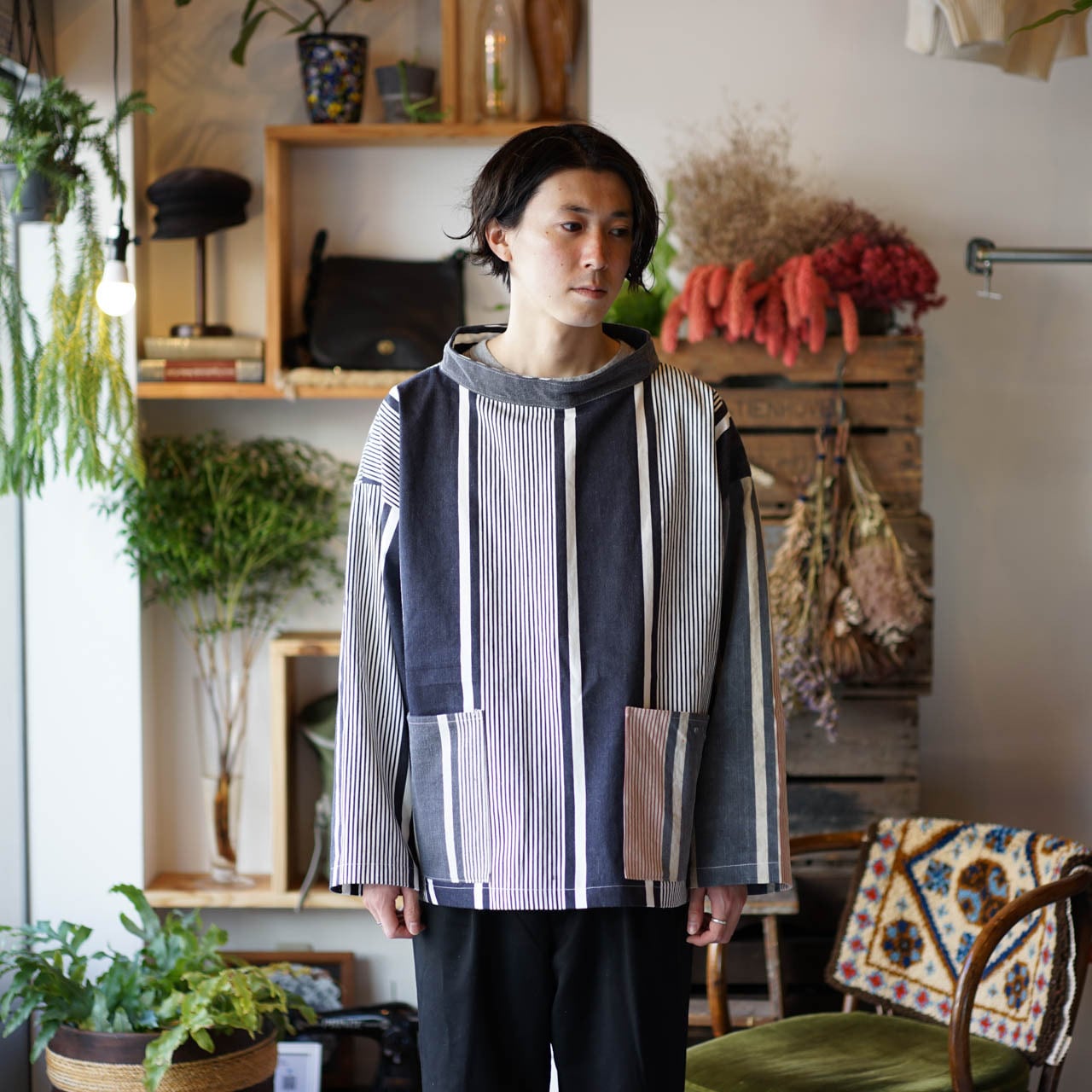 最終値下げ！！工房西谷 fisherman smock フィッシャーマンスモック