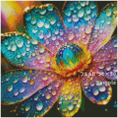ダイヤモンドアート 30×30 宝石花E (通常/フルAB/フルクリスタル/フル
