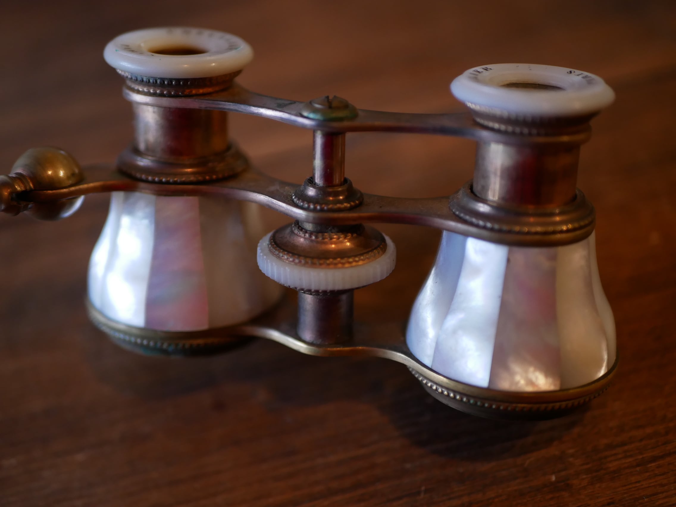 白蝶貝 オペラグラス フランスアンティーク マザーオブパール ハンドル