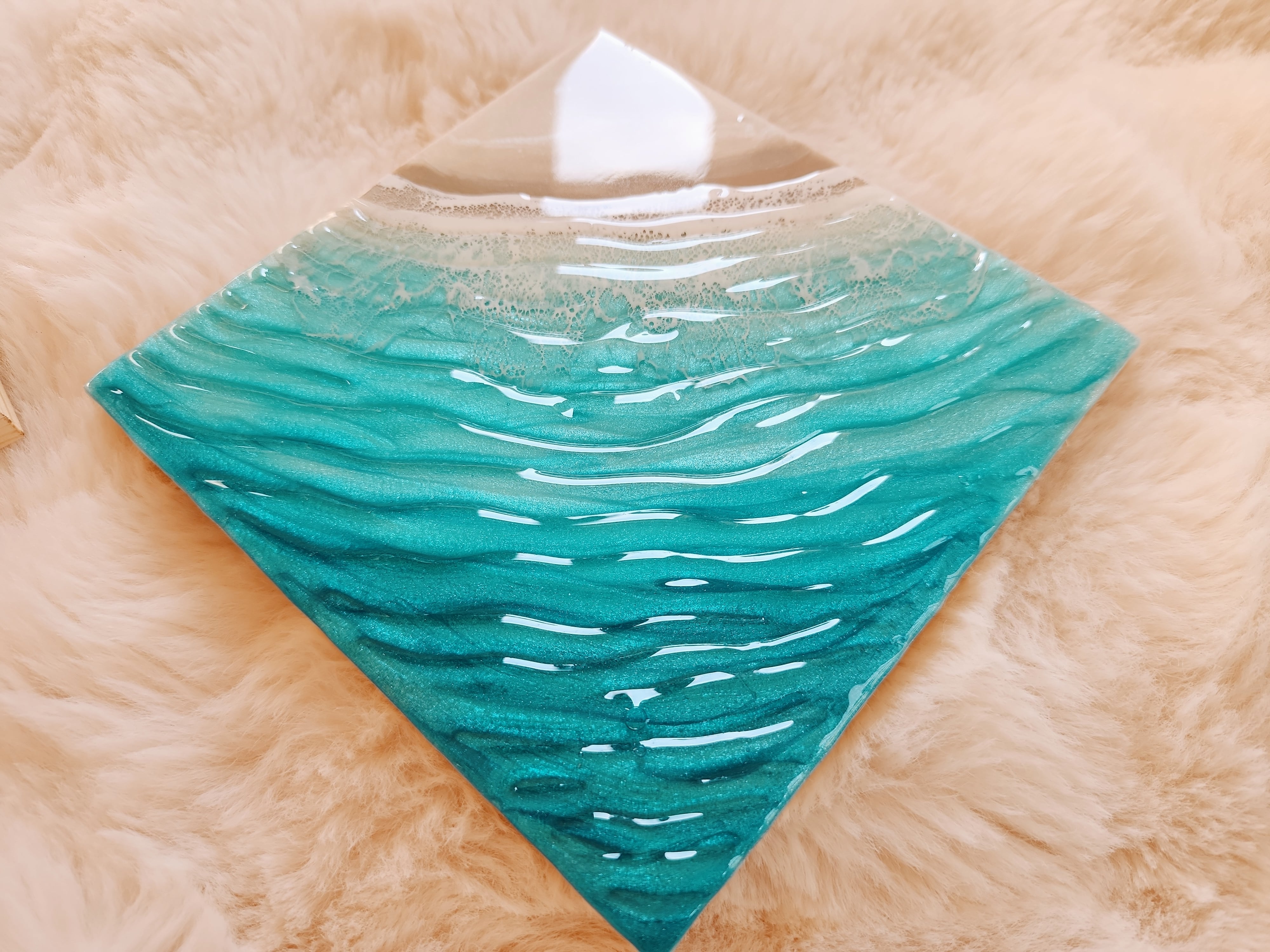 454.オーシャンレジンアート 波紋アート 15㎝パネル | Leaf Edgez