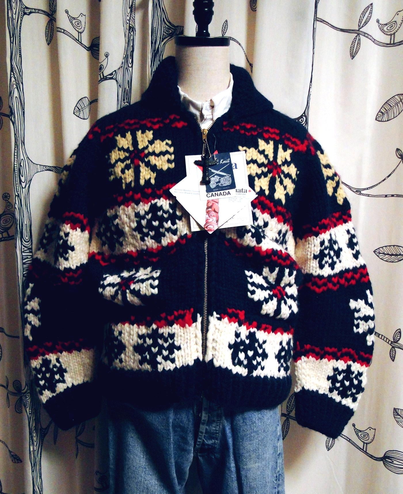 レア 90's デッドストック カナタ 52/500着 復刻カウチンセーター