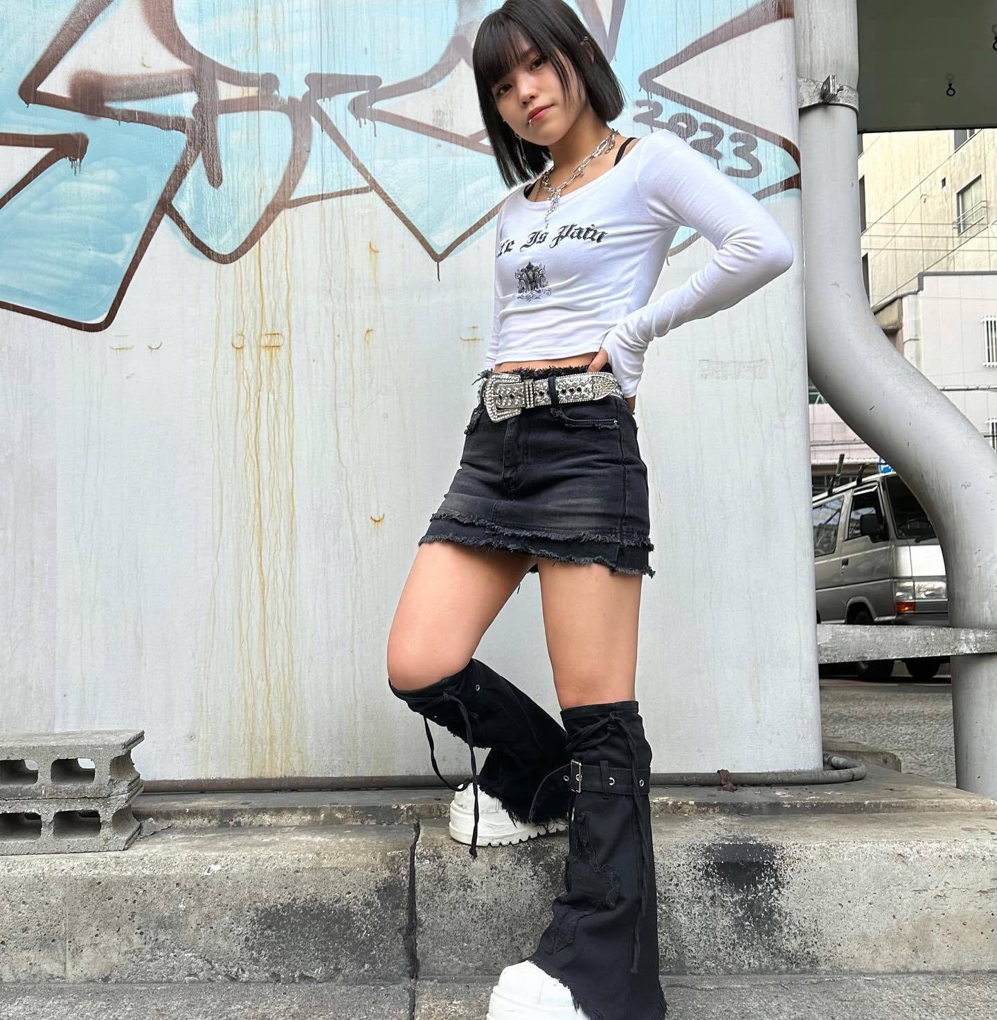 ベルトダメージクロス レッグウォーマー | VOLCAN&APHRODITE