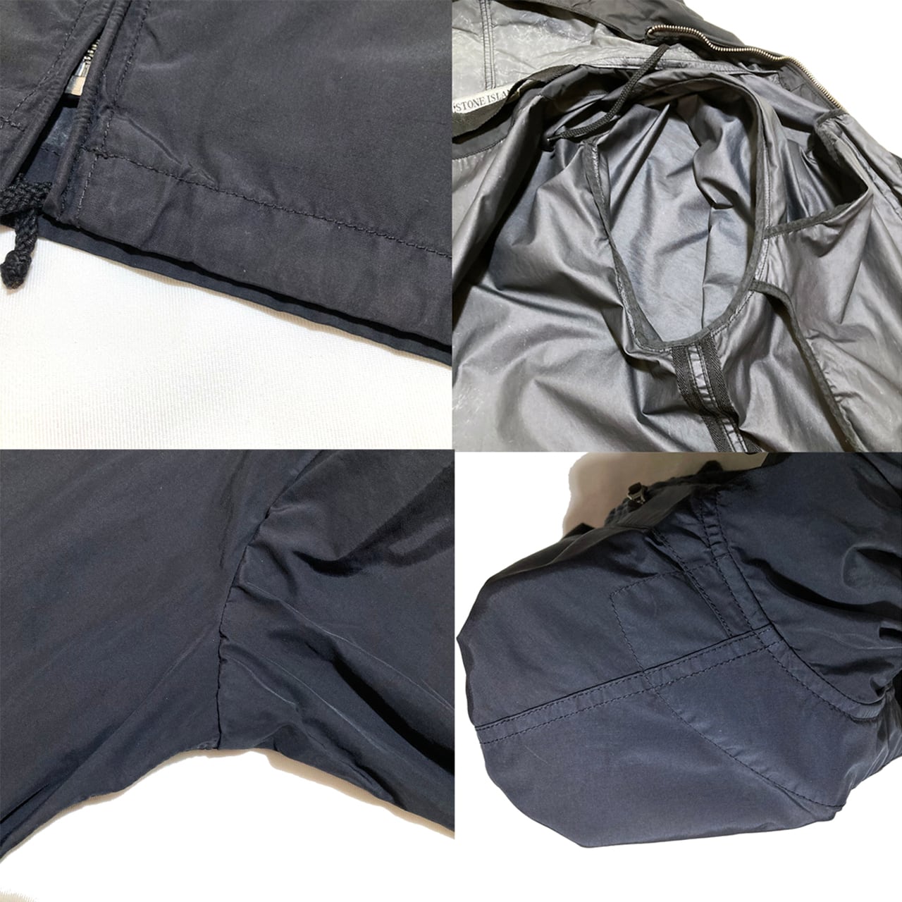 STONE ISLAND 2008SS BLACK COTTON NYLON JACKET XXL made in Italy