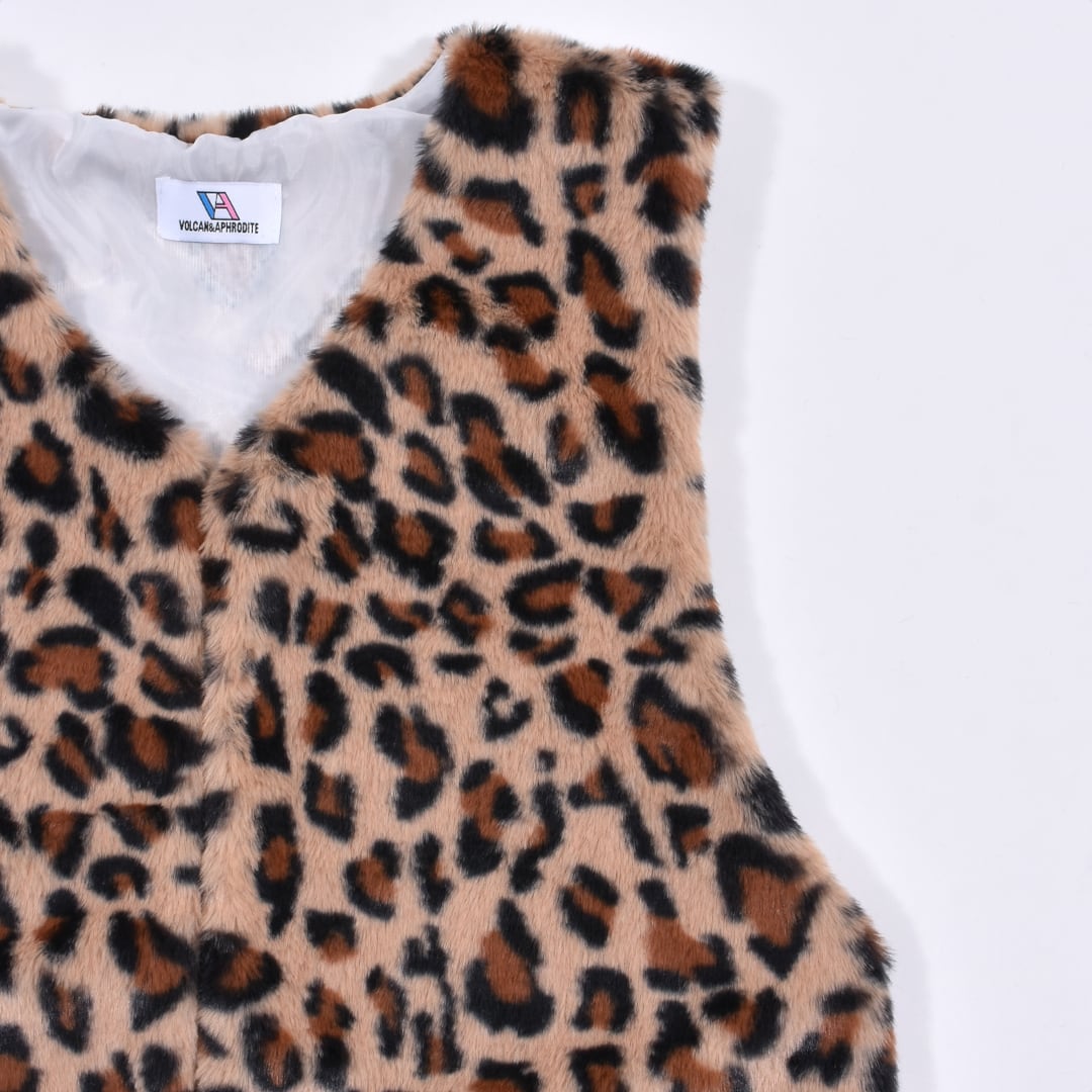ふわもこ レオパードファーベスト | VOLCAN&APHRODITE