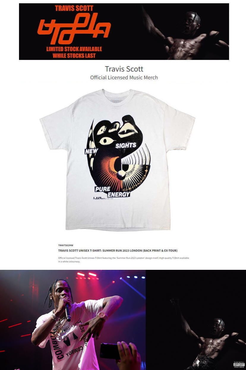 送料無料】トラビススコット ライセンス ロンドンツアーライブ