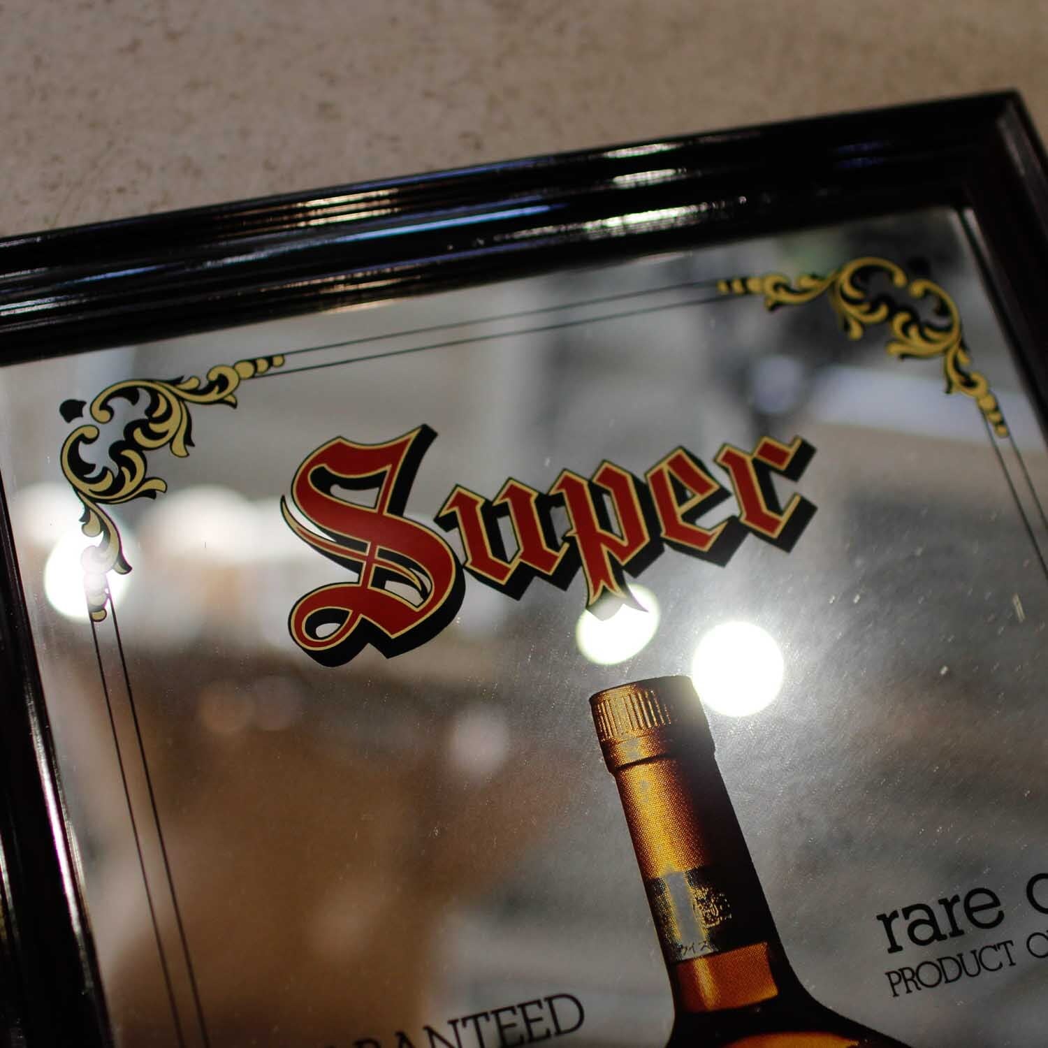 SUPER NIKKA Old WHISKY Vintage Pub Mirror（Bar Mirror） 昭和レトロ