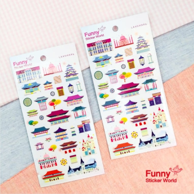 韓国 ステッカー シール ランドマーク ソウル | 韓国雑貨 AQUA Drop