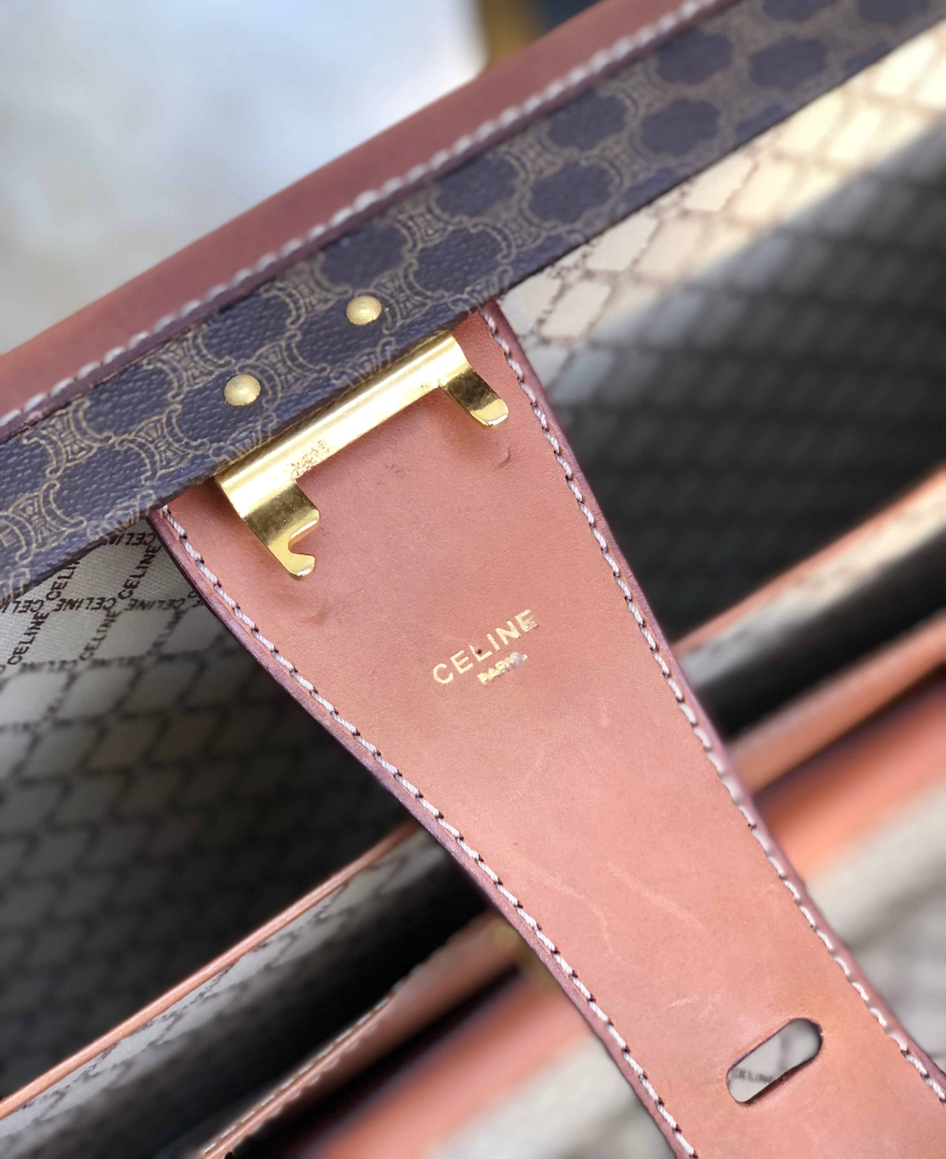 CELINE セリーヌ マカダム トランク ブリーフケース ダイヤルロック