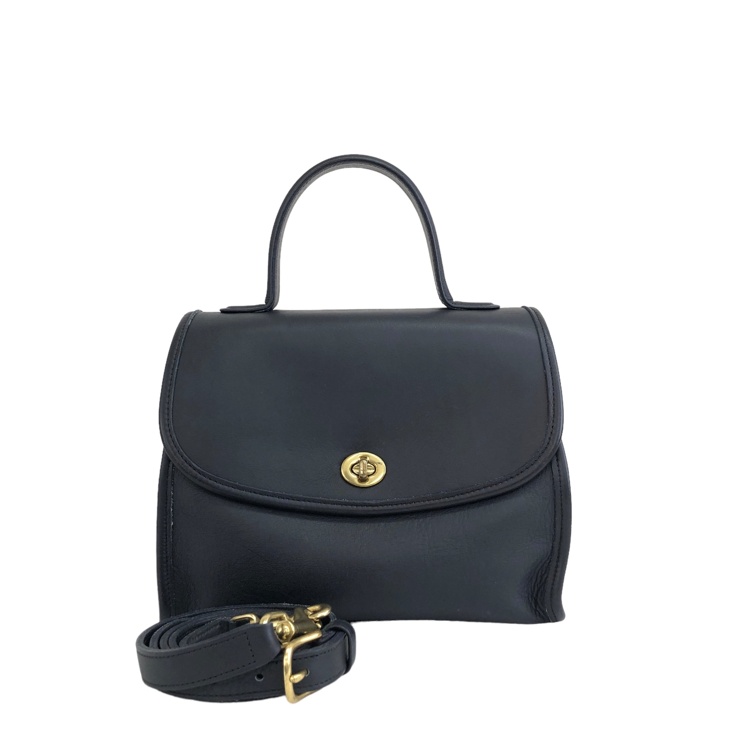COACH コーチ ターンロック レザー ハンドバッグ 2WAY ショルダー