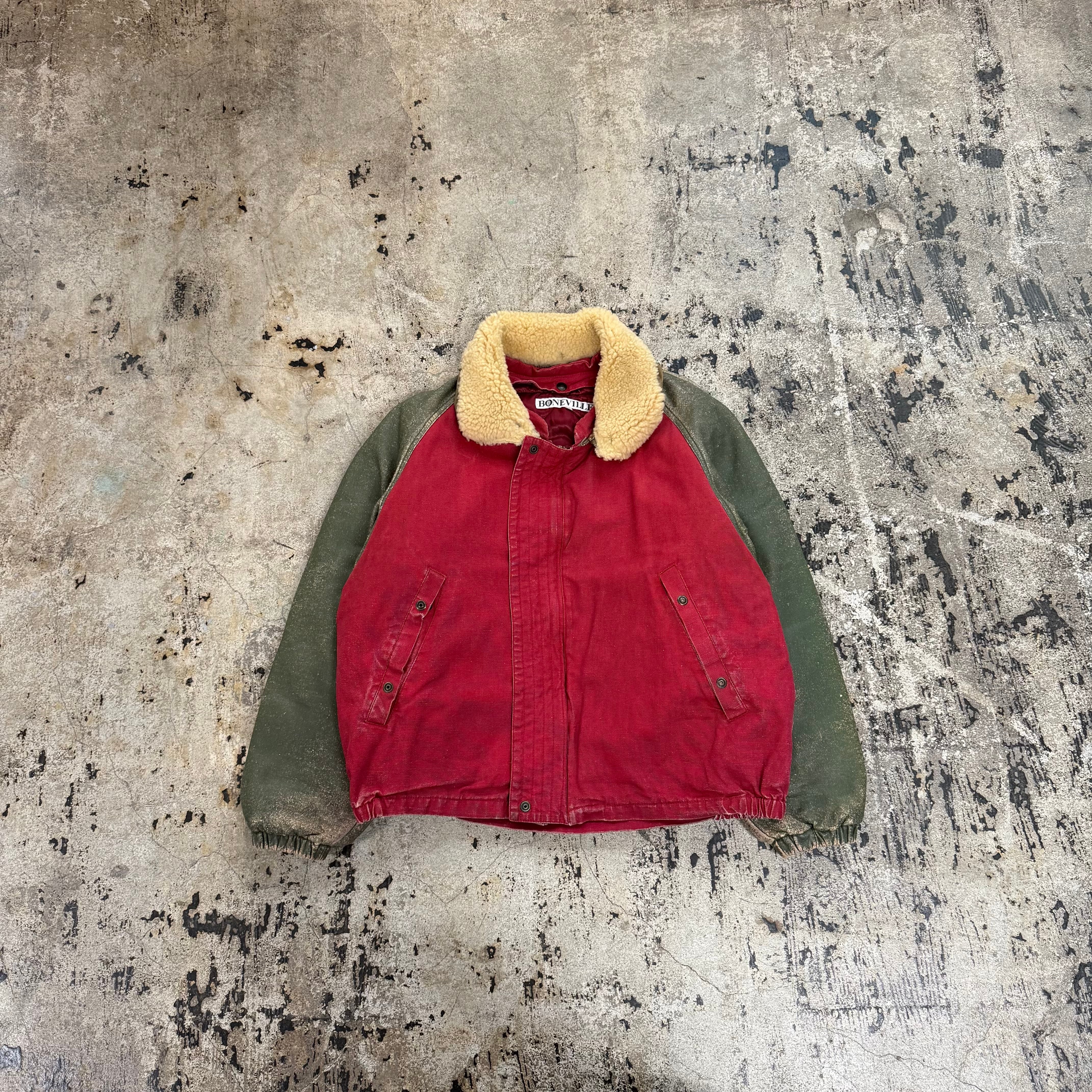 90s BONEVILLE ZIP BOA HOODED BACK LOGO JACKET | GALAXIES