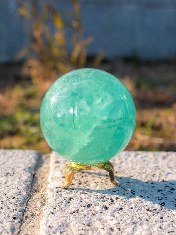 エメラルドグリーンフローライト【スフィア】O300-250 | fugue（フーガ）