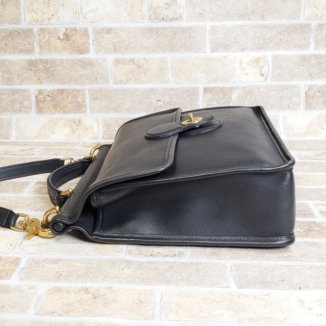 美品 オールドコーチ ☆USA製 ウィリス ターンロック レザー 2WAY