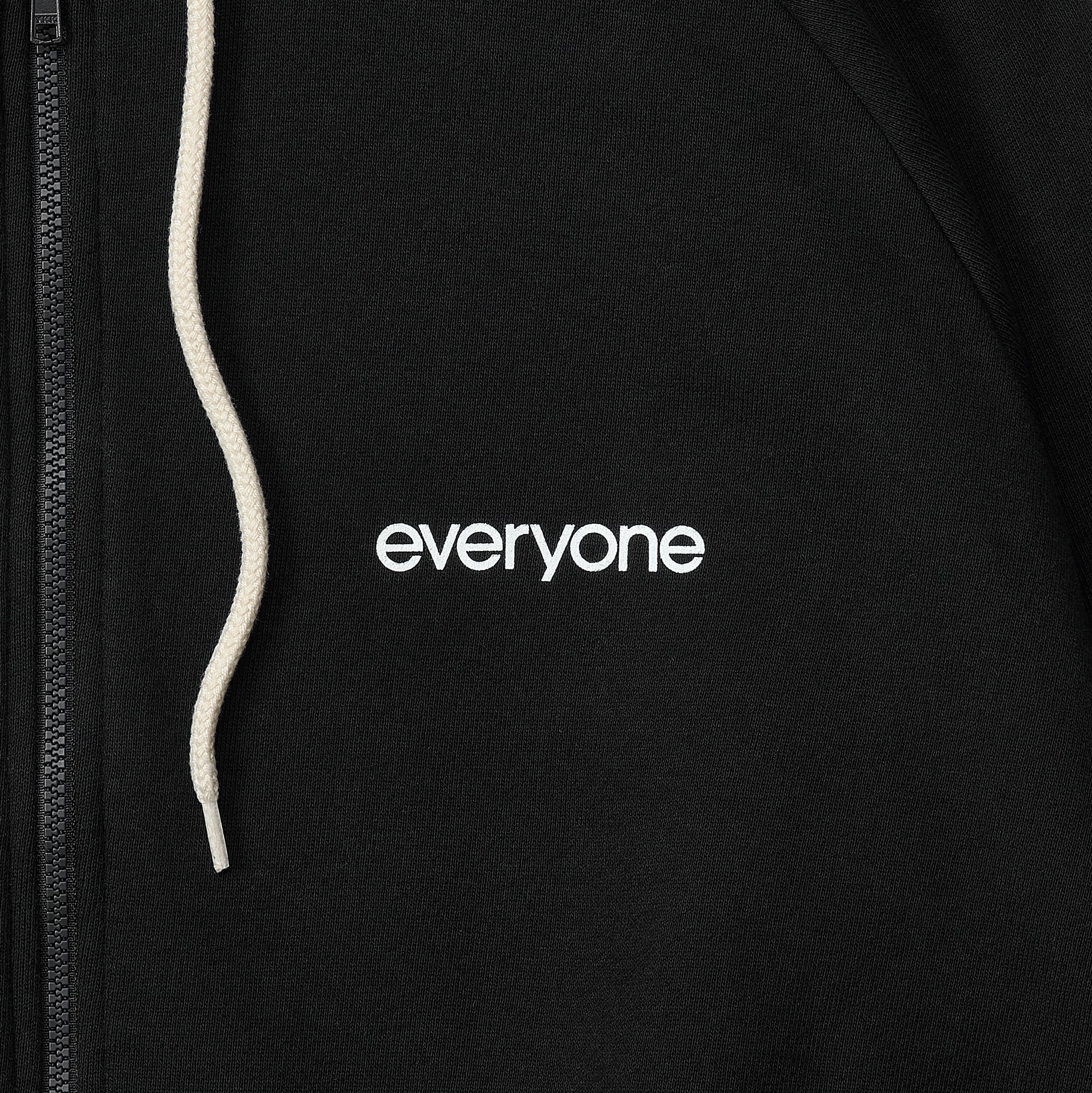 everyone original logo zip up hoodie (BLACK) | everyone