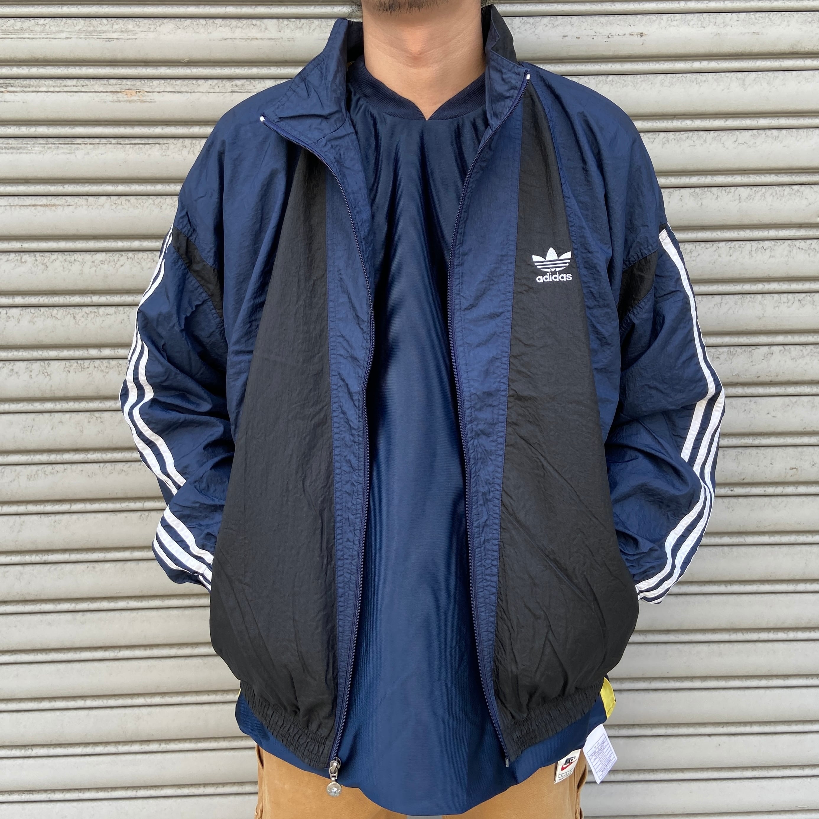 80s adidas ナイロンジャケット 万国旗タグ M トレフォイル | 古着屋 Uan