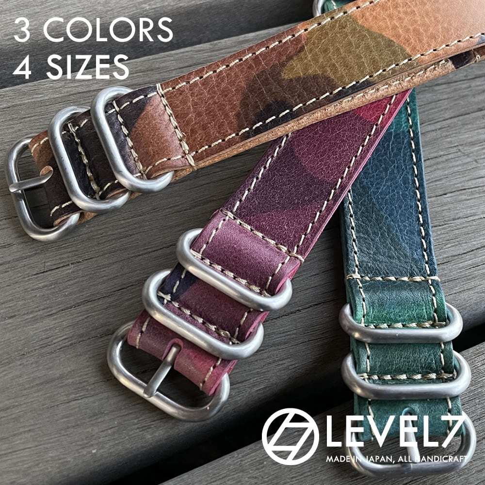 ハンドメイド パネライ など用 時計ベルト カーフレザー 20～26mm 尾錠付