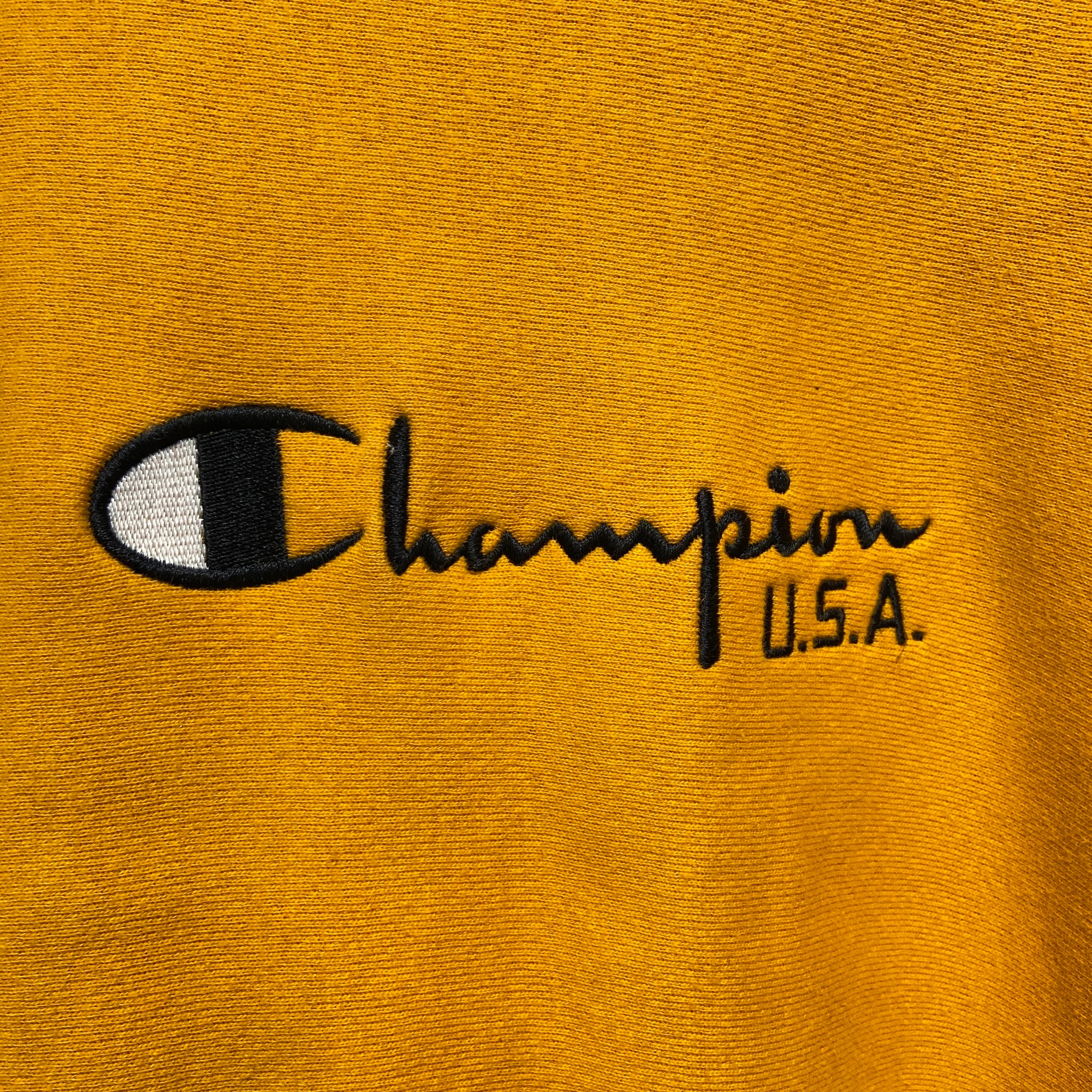 90s USA製 Champion リバースウィーブスウェット マスタード L | 古着