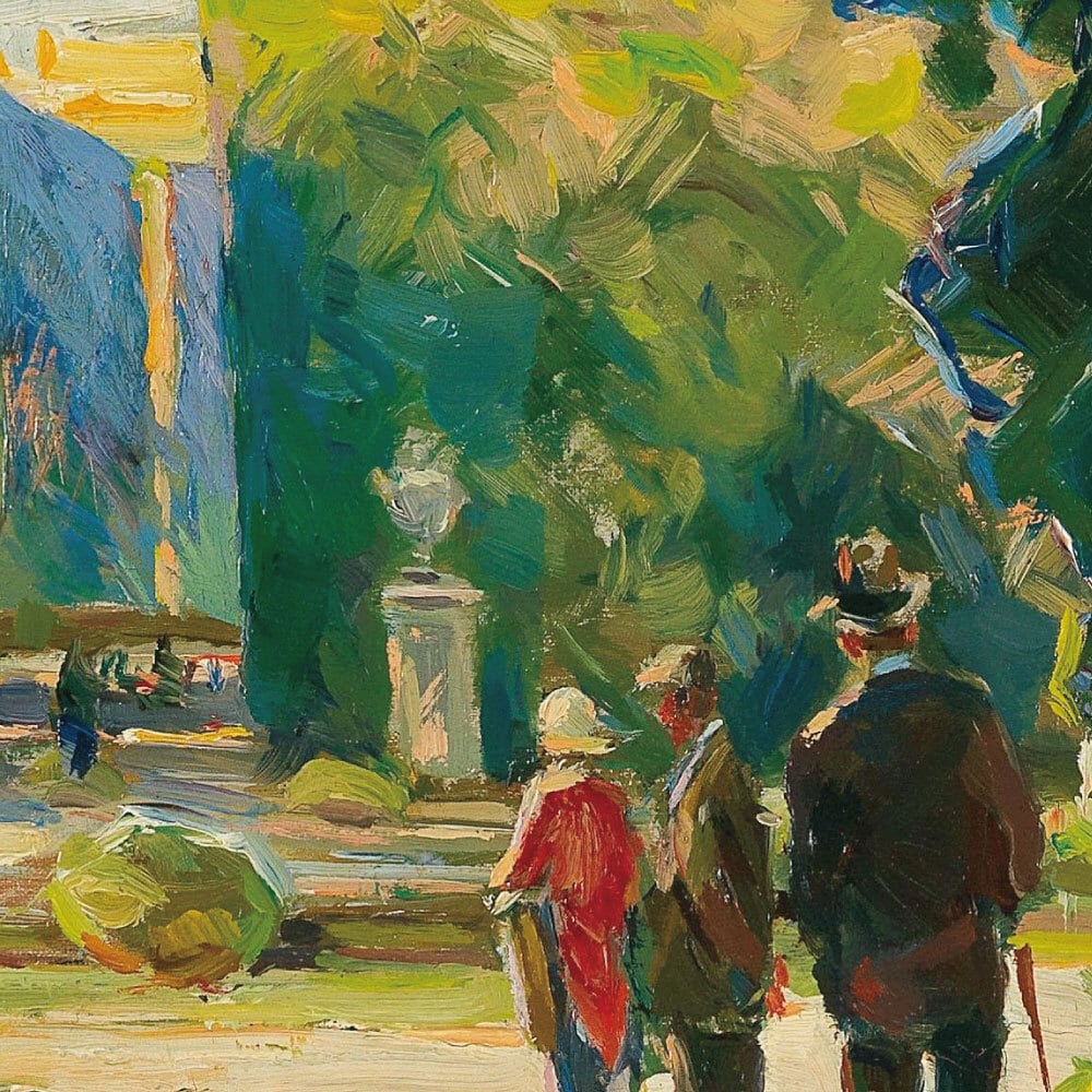 額縁付き] シェーンブルン宮殿の公園で アウグスト・リーガー アート