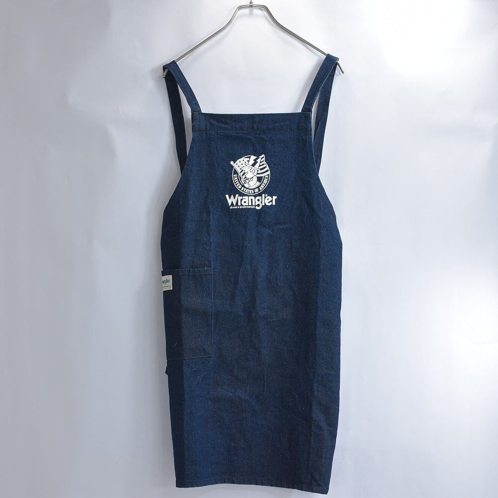 90s～ Wrangler ラングラー デニム ロゴプリント エプロン