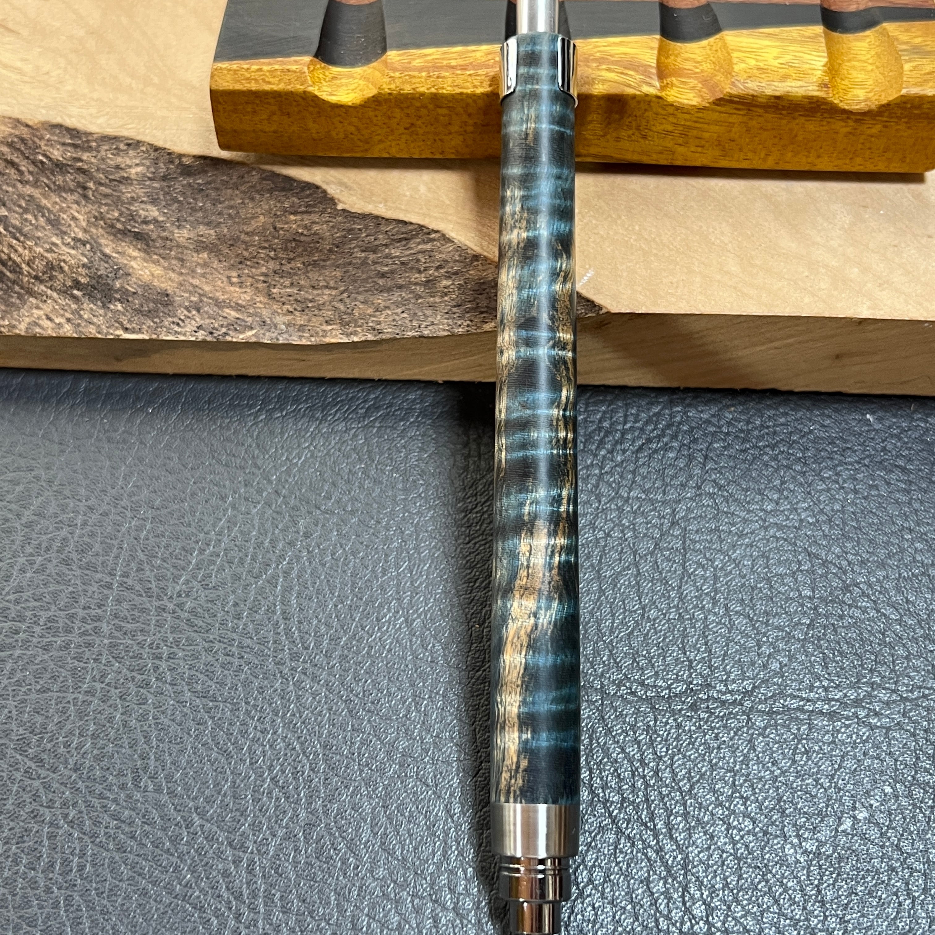 43栃縮杢スタビ 木製シャーペン 最強低重心 ステンレス | handwood