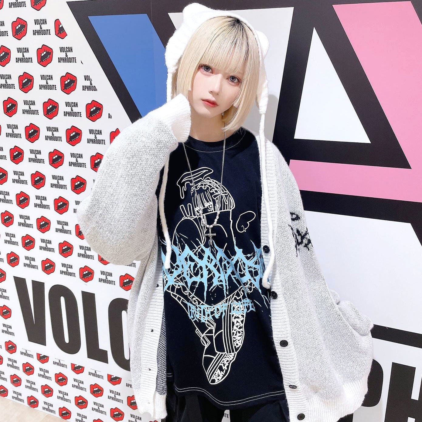 サブカルロゴ☆ニットカーディガン | VOLCAN&APHRODITE