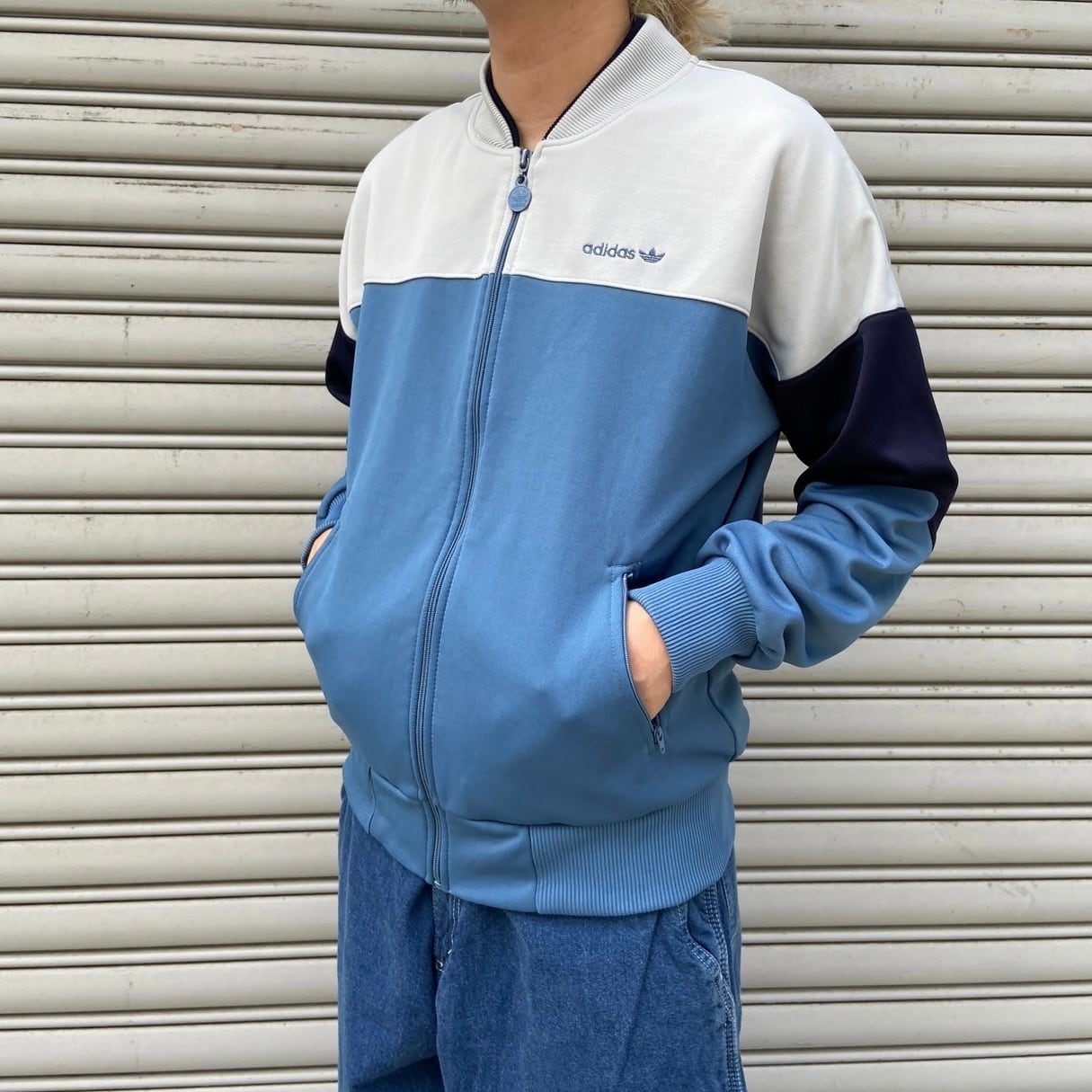 80s adidas アディダス トラックジャケット ジャージ トレフォイル M