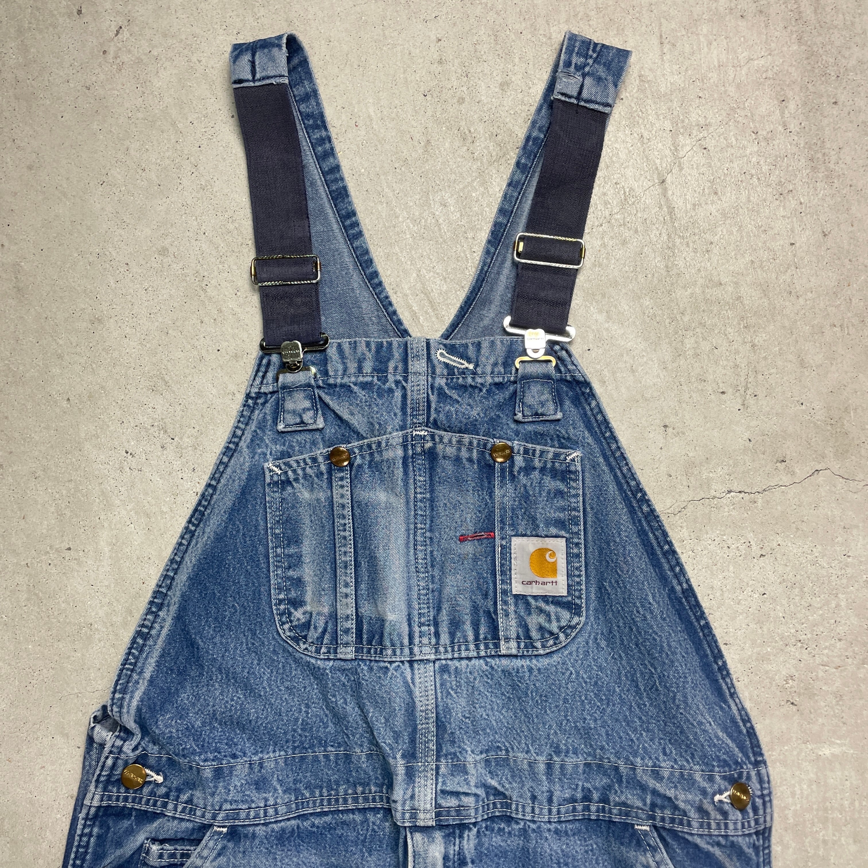 90年代 Carhartt カーハート デニム オーバーオール メンズW38相当
