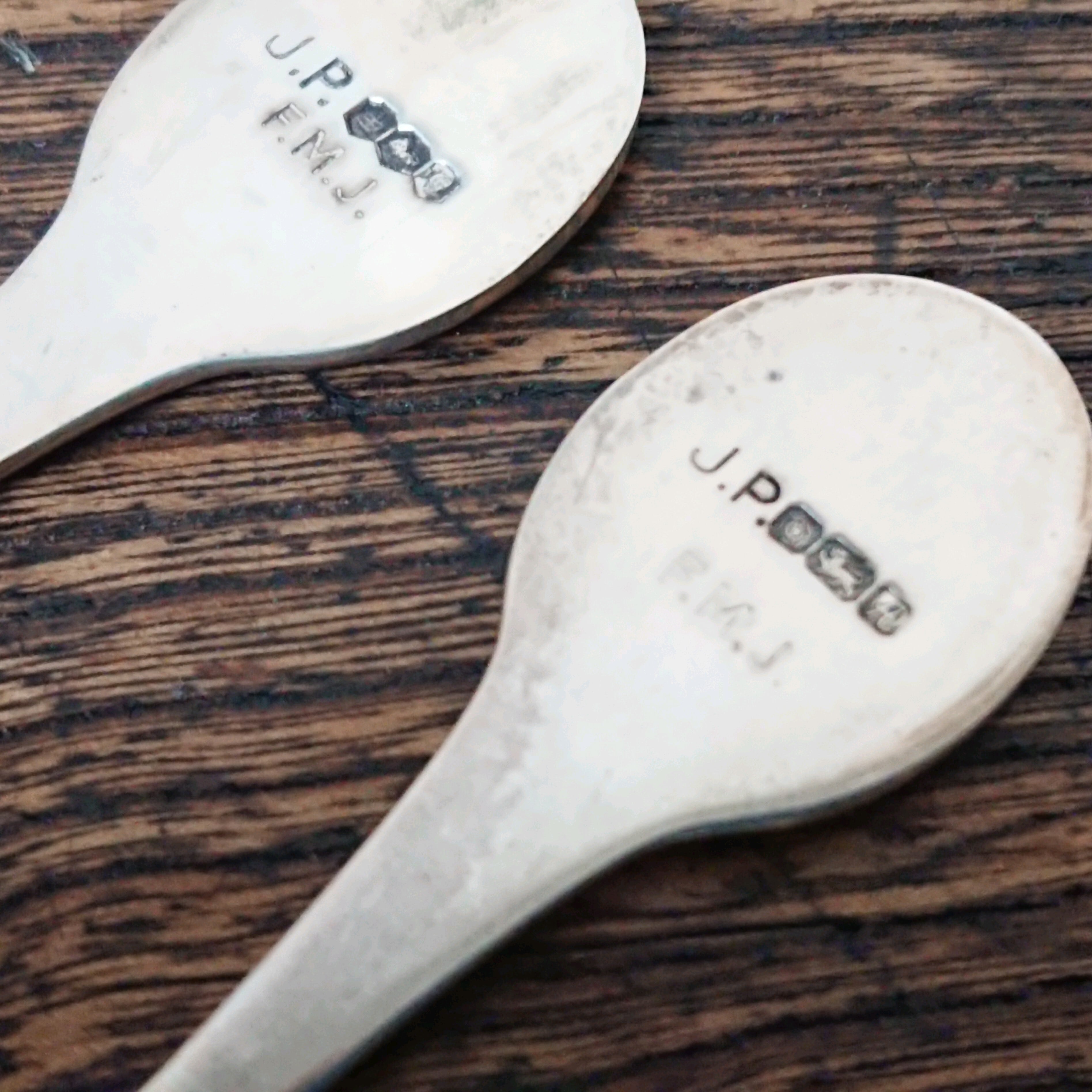 英国 王立園芸協会 純銀製スプーン12本set ホールマーク有