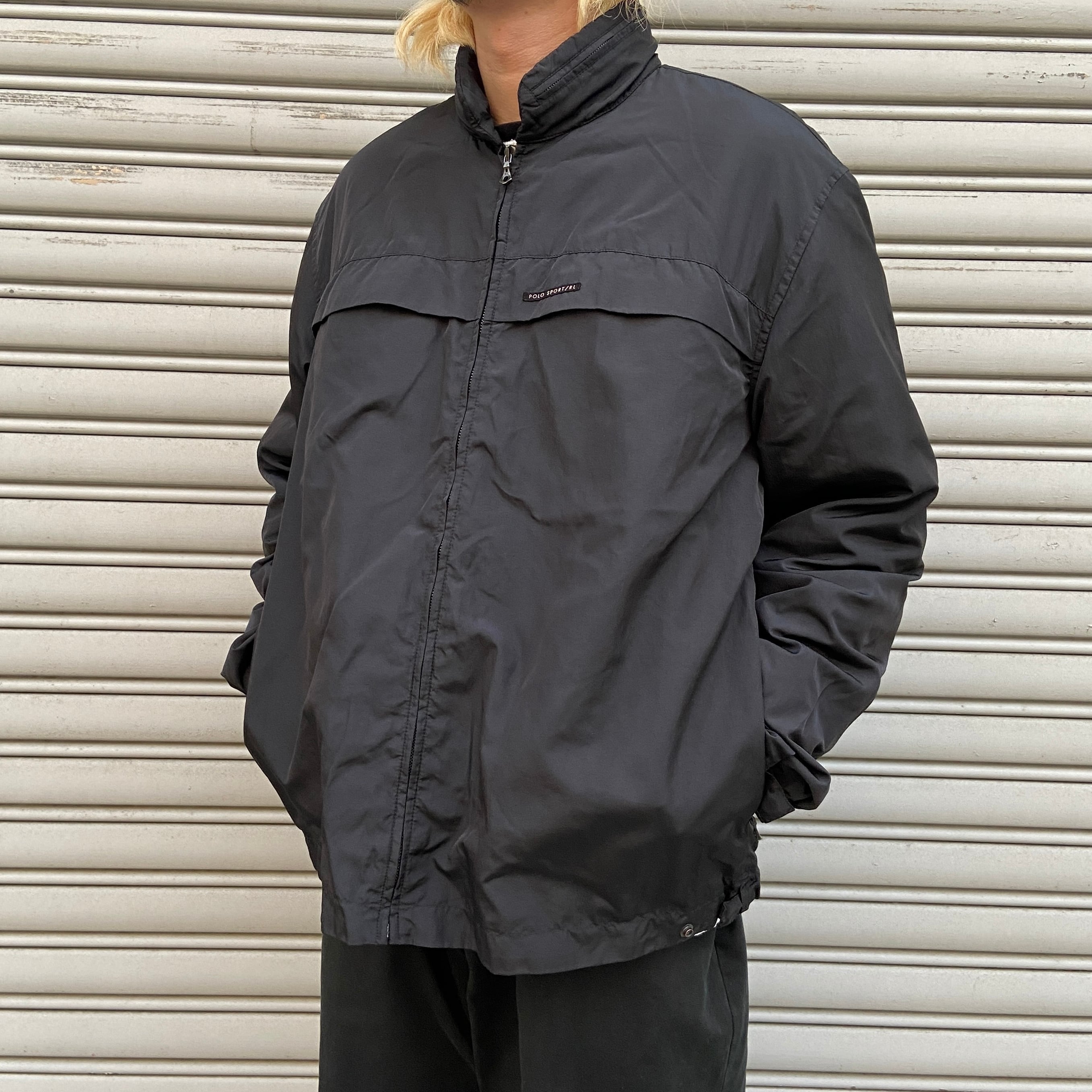 90s ポロスポーツ ナイロンジャケット ラルフローレン ブラック L