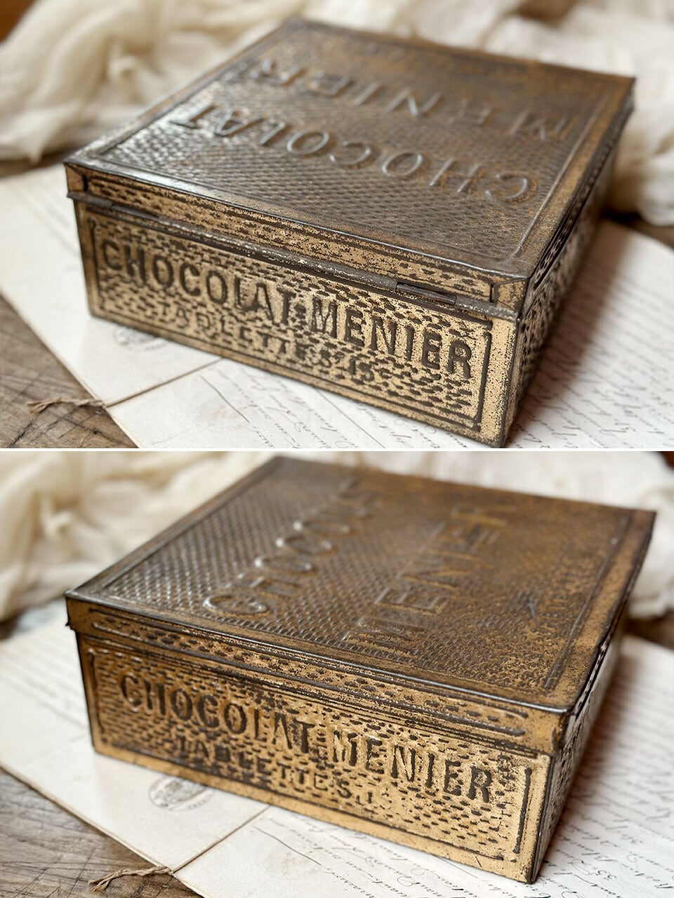 ショコラムニエのTIN缶 CHOCOLAT MENIER | Brocante de La Cocotte