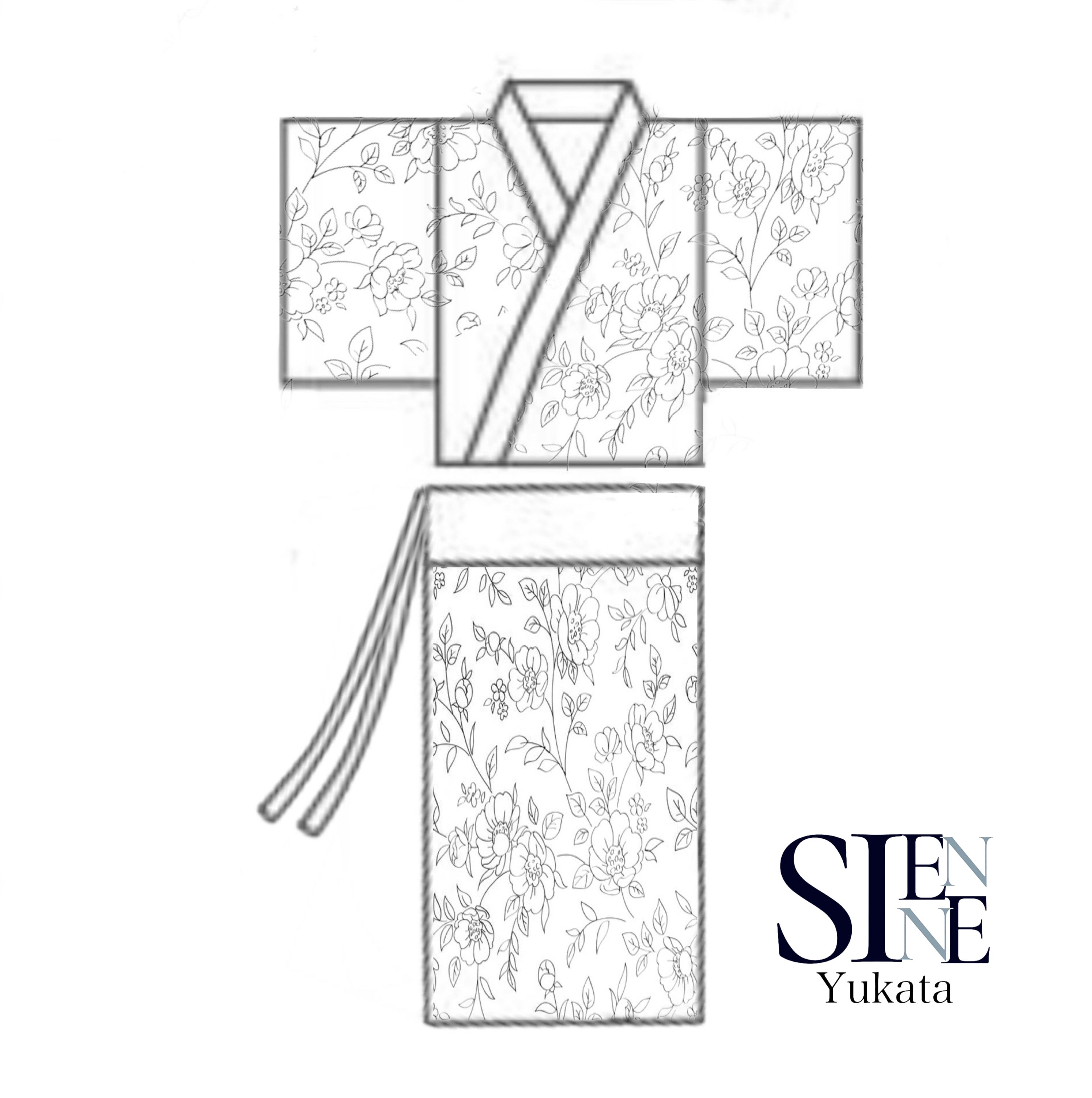 浴衣ジェンヌ 浴衣3点セット 二部式 セパレート浴衣 結び帯 作り帯
