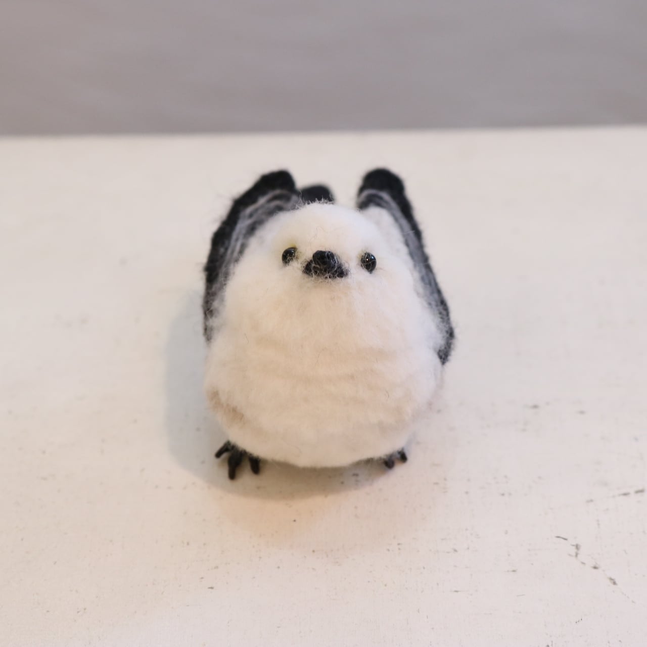 羊毛フェルト シマエナガ ことり乃トリコ作 1108-7 | ギャラリーSORA