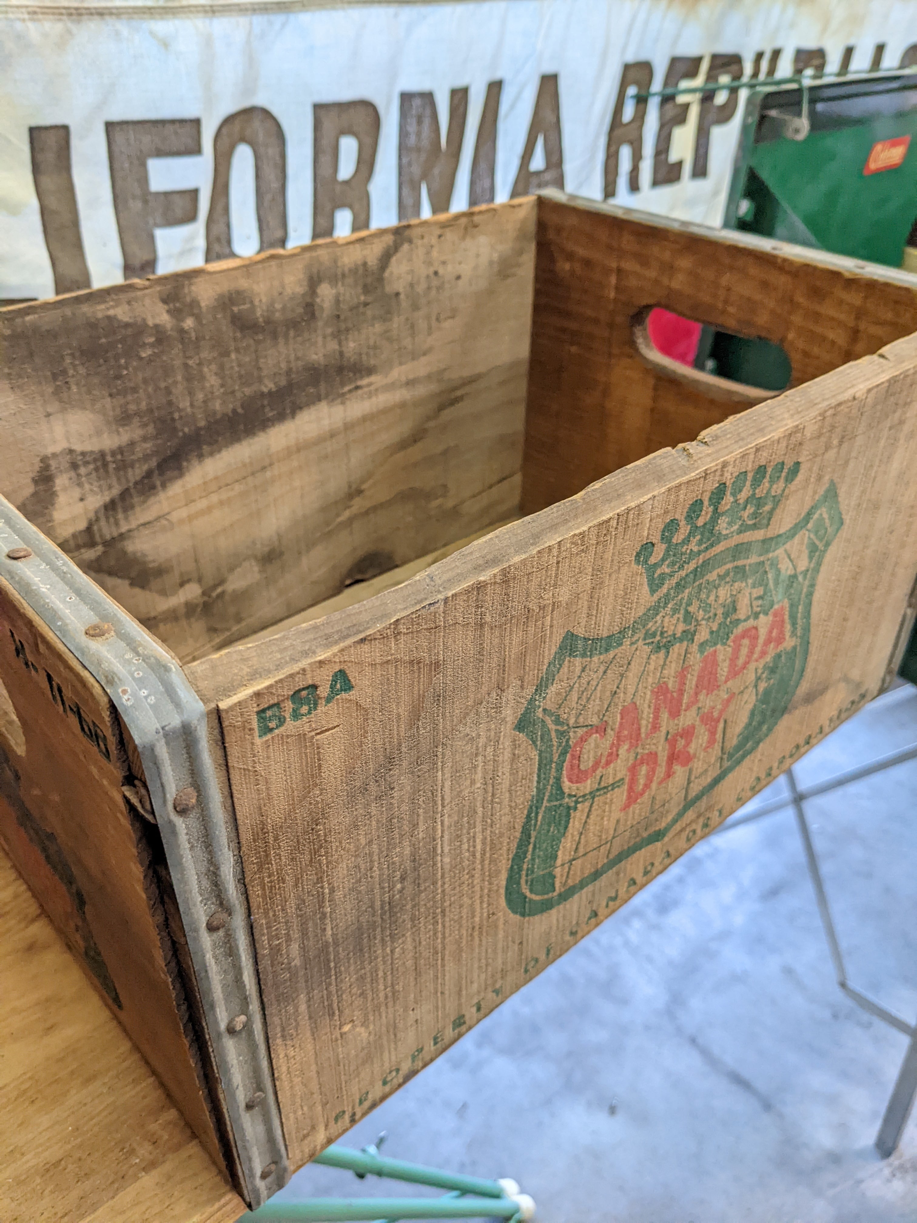 Vintage CANADA DRY Crate Wood Box ビンテージ ウッドボックス カナダ
