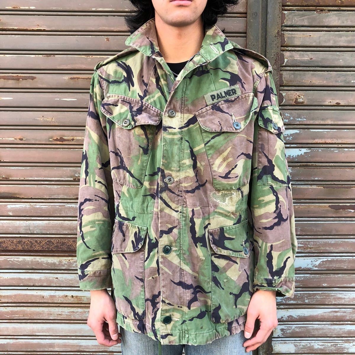 70s 英国 イギリス軍 Blitish Army 実物 DPMカモ 迷彩 フィールド