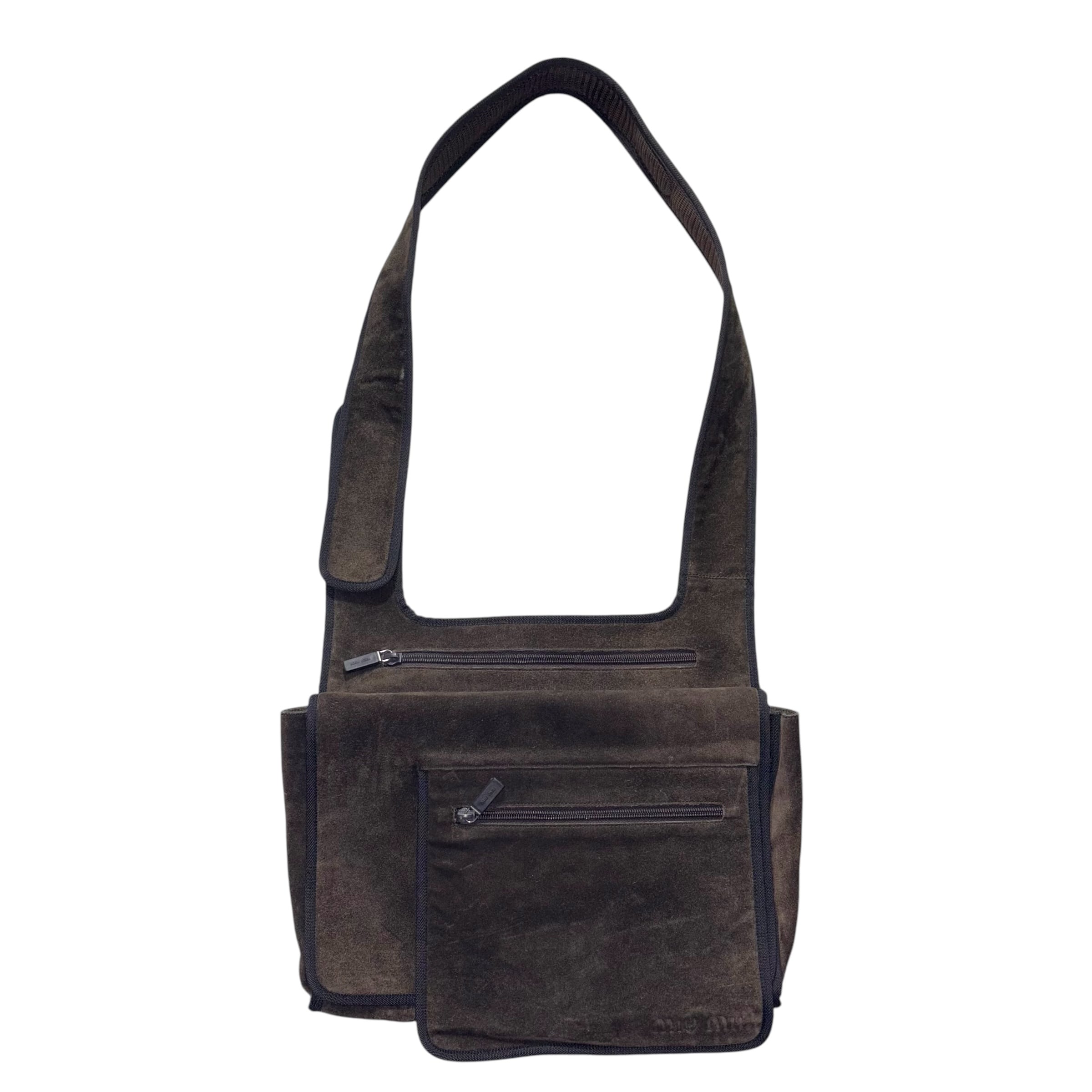 archive MIU MIU suede × mesh shoulder bag | NOIR ONLINE