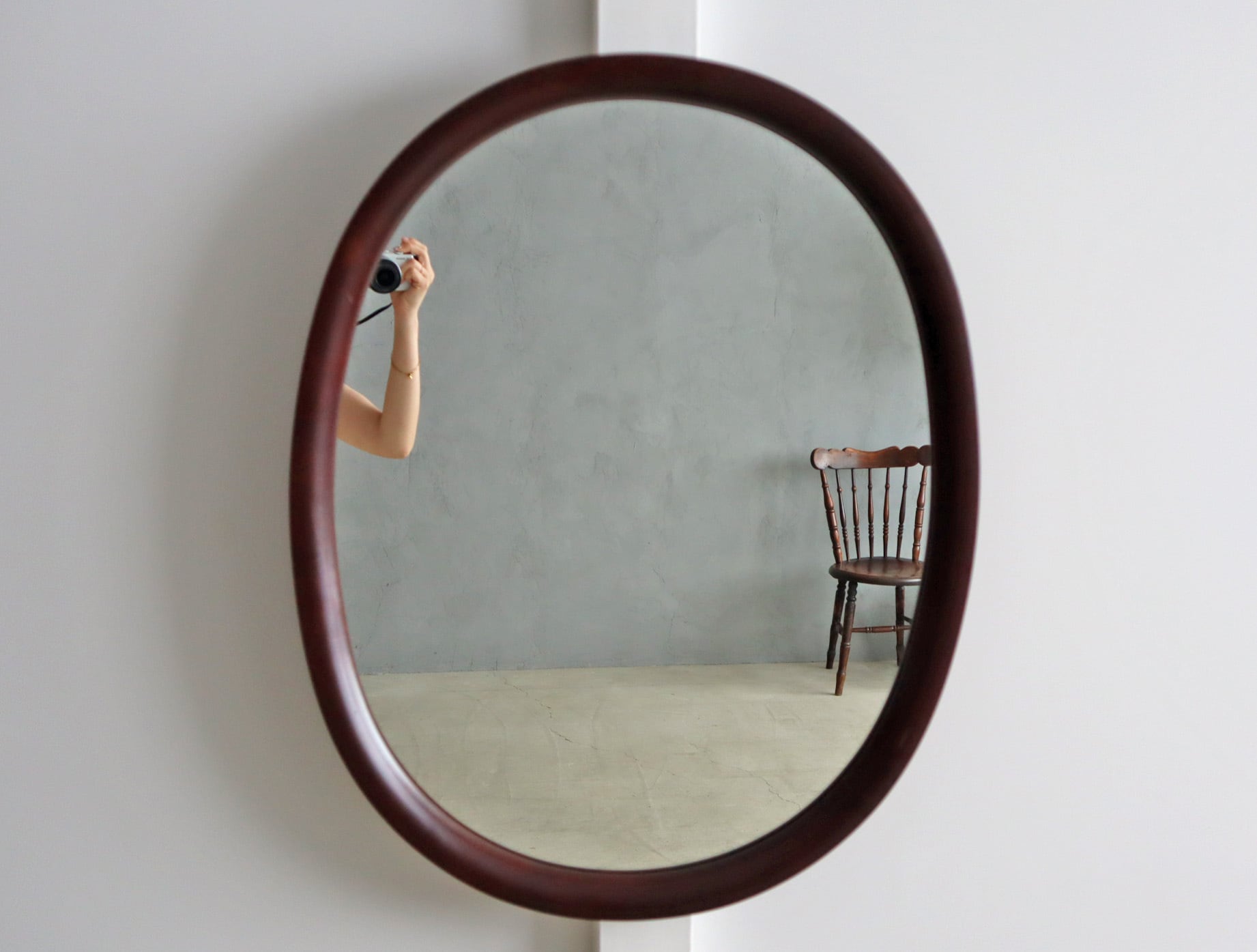 秋田木工 曲木鏡 大 | fismic