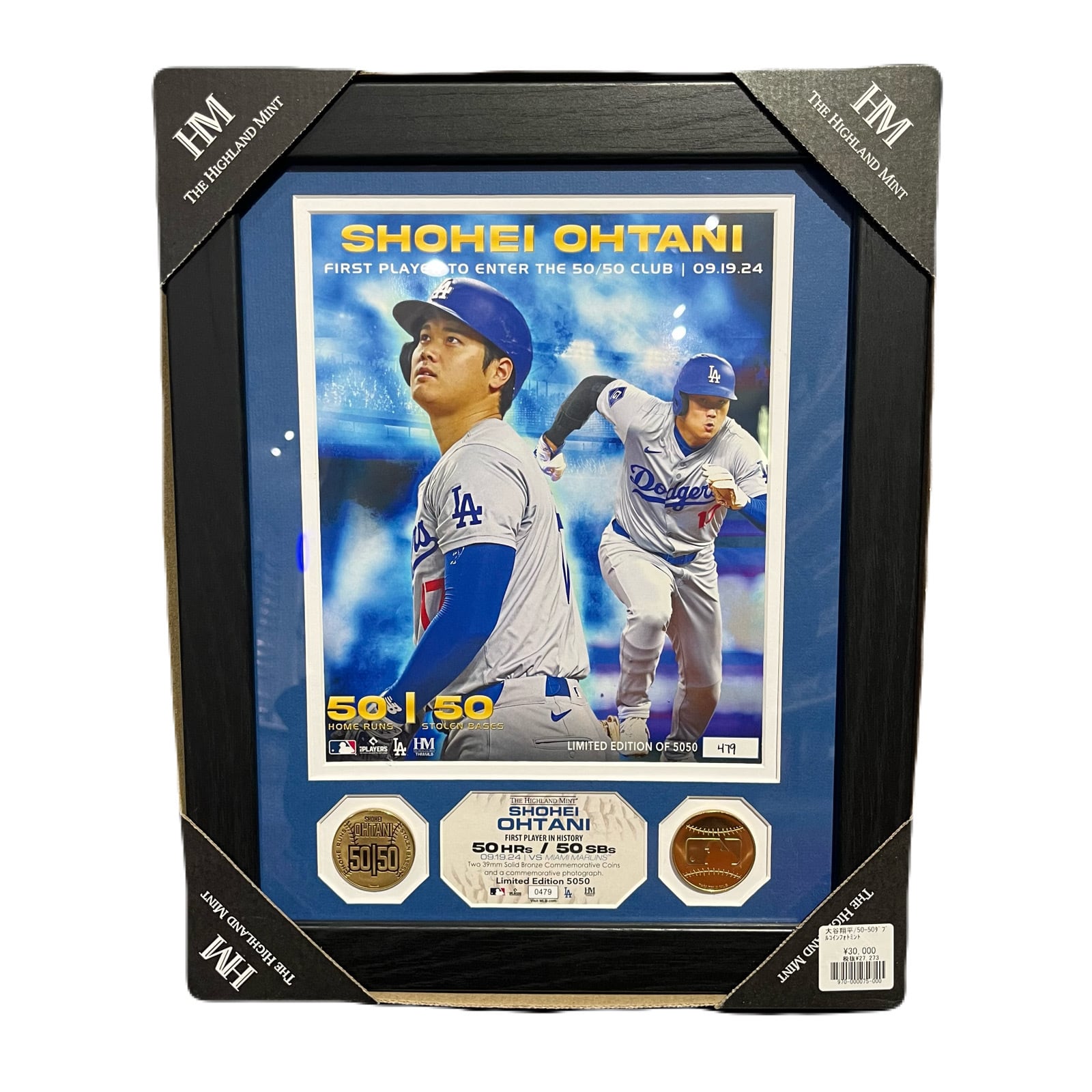 大谷翔平 2024 50/50達成記念グッズ ダブルコインフォトミント